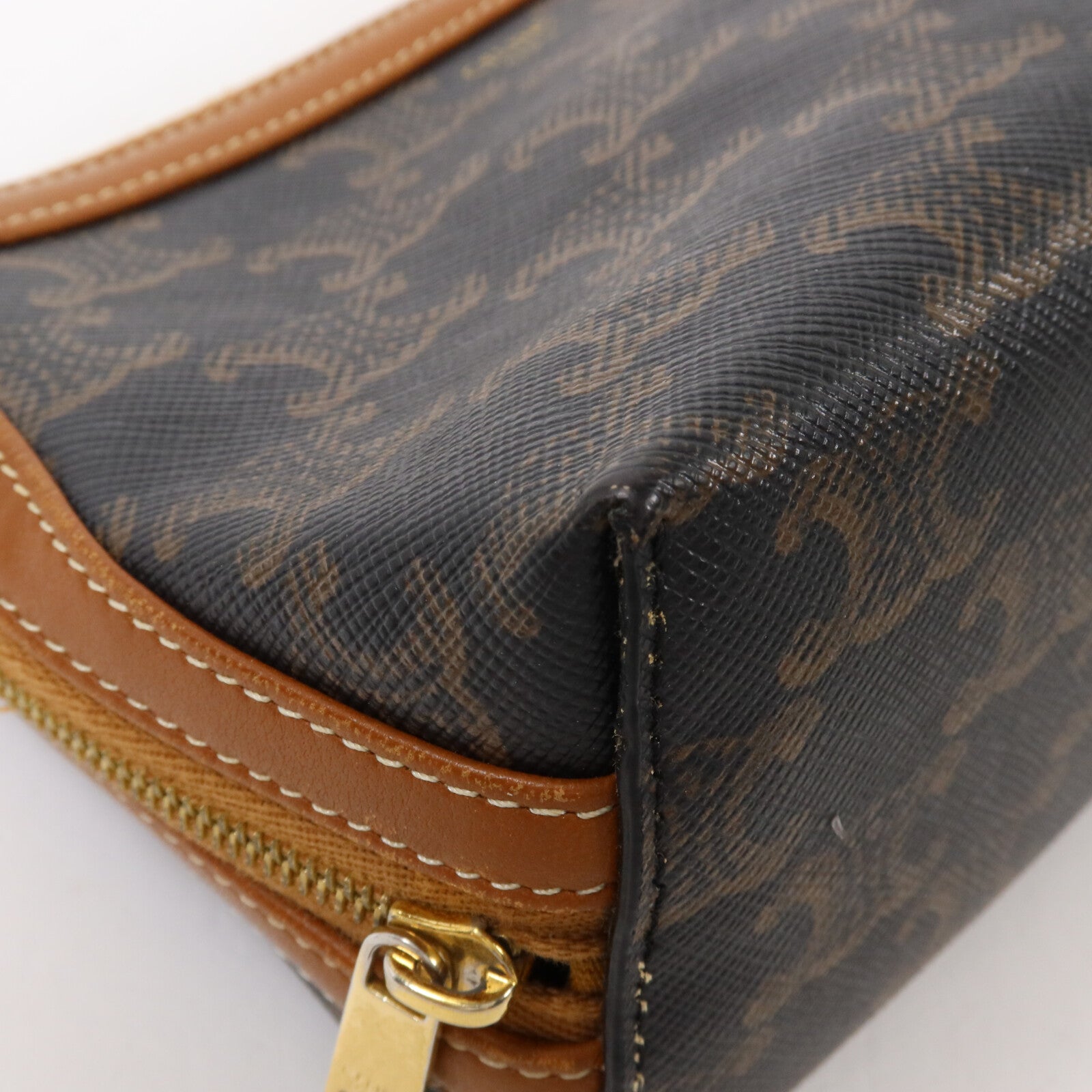 CELINE 塗層帆布Clutch With Chain鏈帶肩背袋