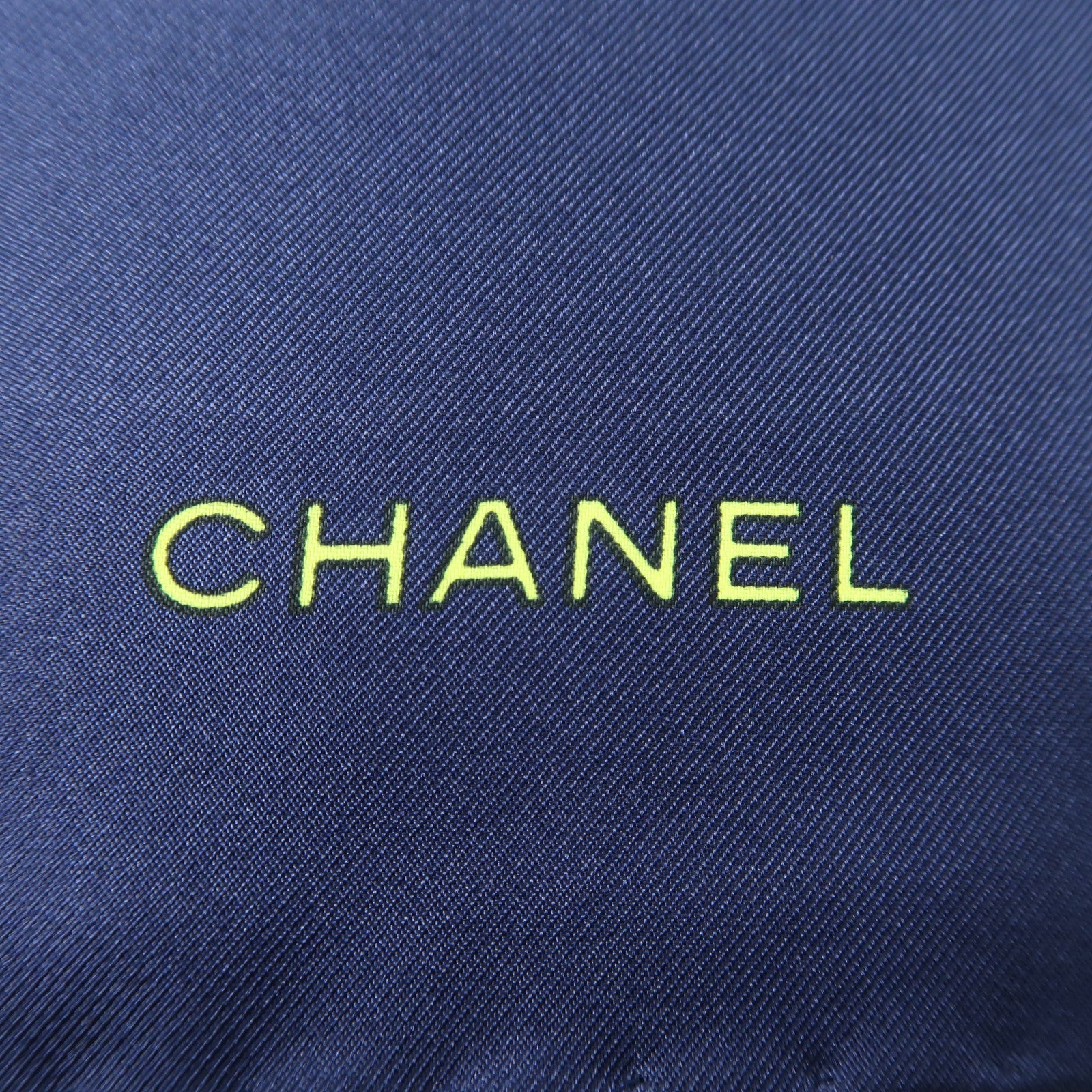 CHANEL 絲質Scarf絲巾深藍色