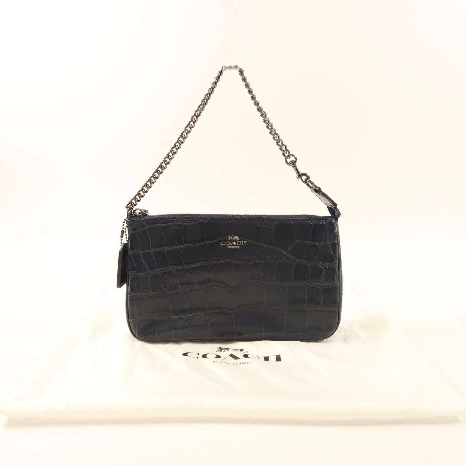 COACH 牛皮皮革Chain Shoulder鏈帶肩背袋