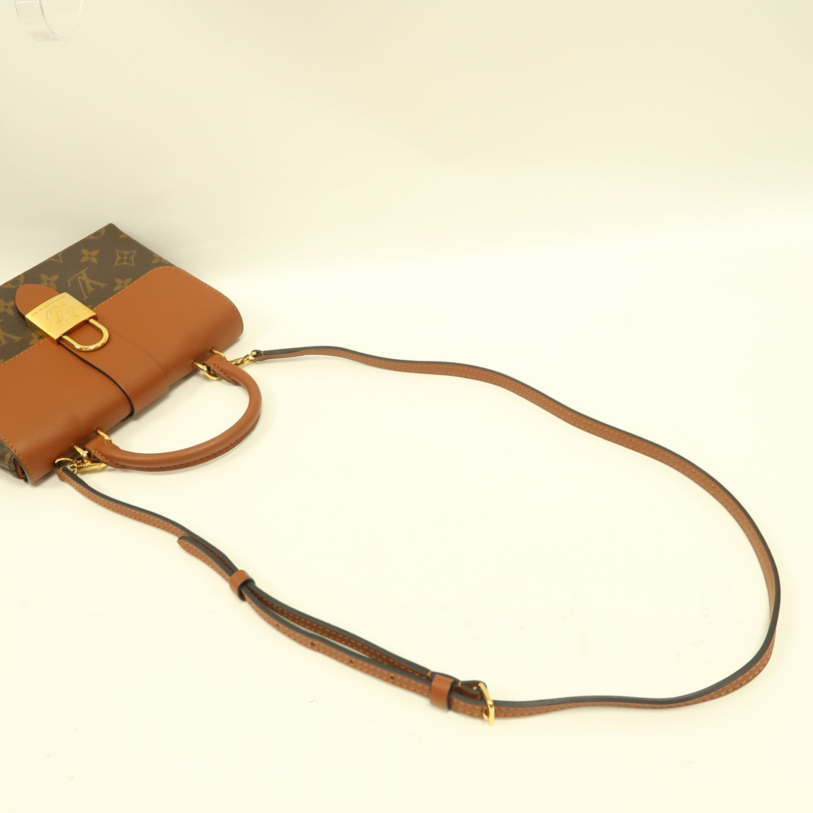 LOUIS VUITTON Monogram Locky BB金扣手挽肩背兩用袋啡色