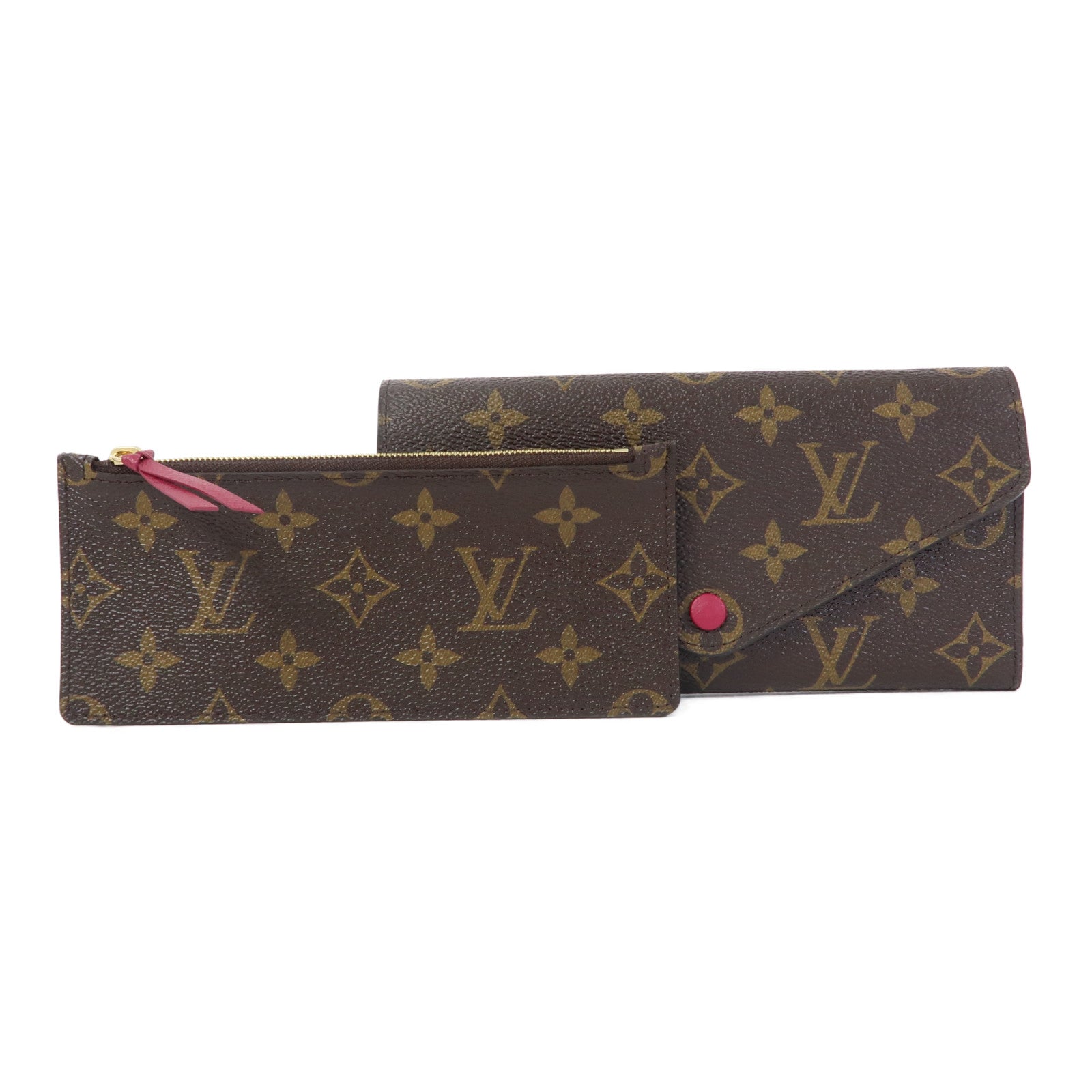 LOUIS VUITTON Monogram Emilie Wallet金扣長錢包啡色
