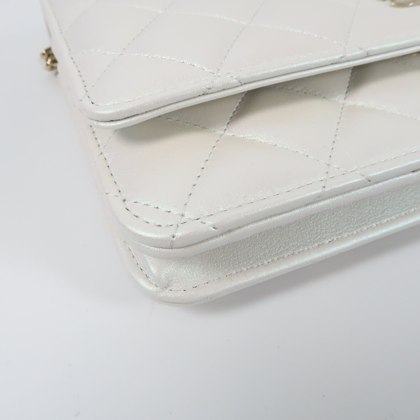 CHANEL 羊皮皮革WOC Wallet On Chain金扣鏈帶肩背袋