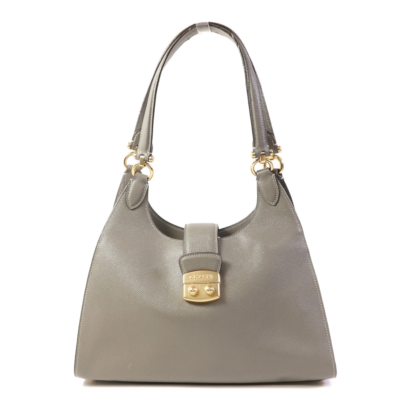 COACH 牛皮皮革Shoulder Bag金扣肩背袋