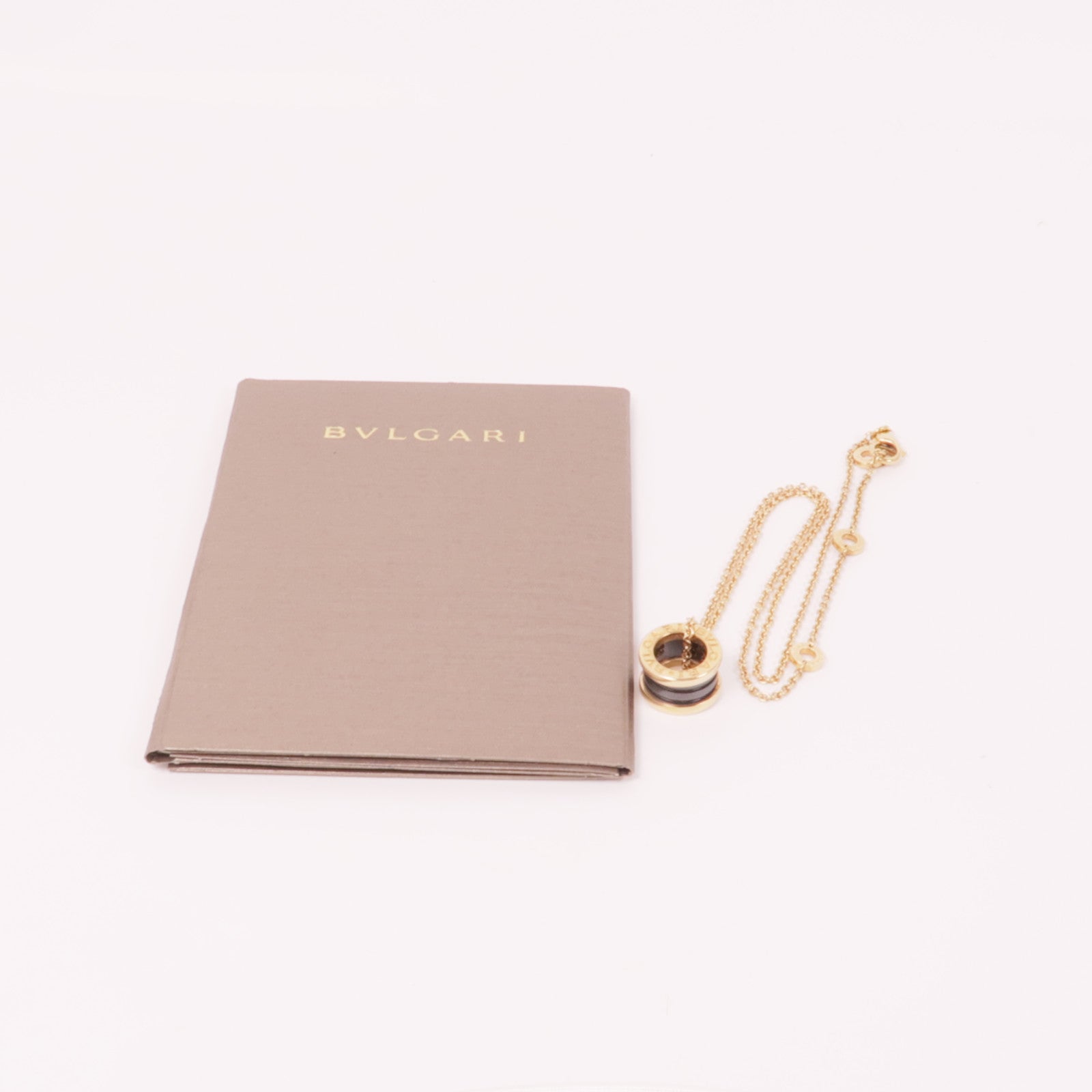 BVLGARI 18K玫瑰金/陶瓷B-zero1 Necklace金扣項鏈