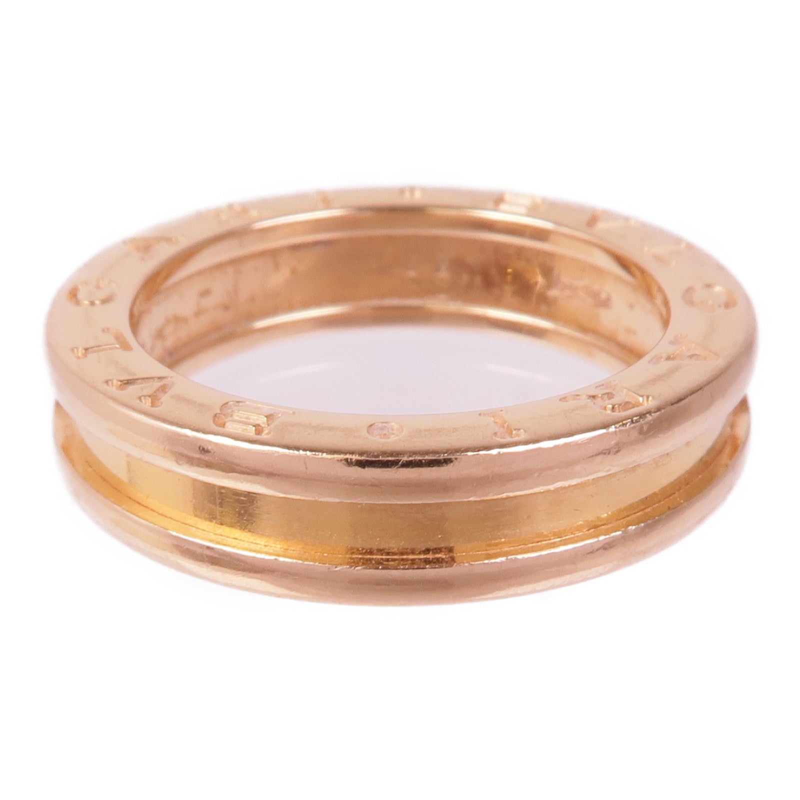 BVLGARI 18K玫瑰金B-zero1戒指Bvlgari#52/US#6