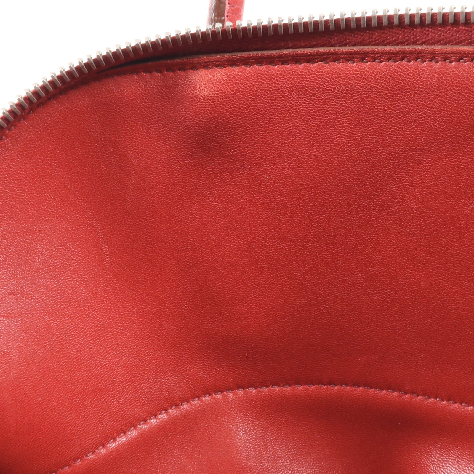 HERMES Clemence皮革Bolide 31銀扣手挽肩背兩用袋Vermillon