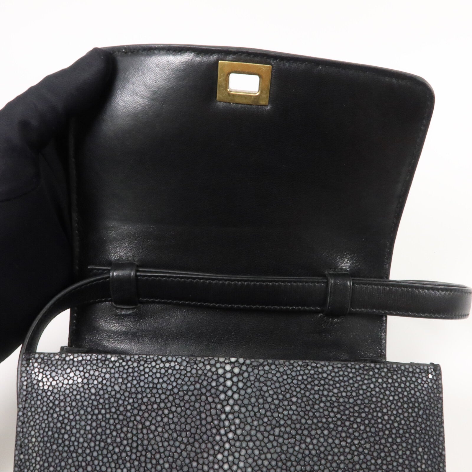 CELINE 魔鬼魚皮革Classic Box Mini肩背袋