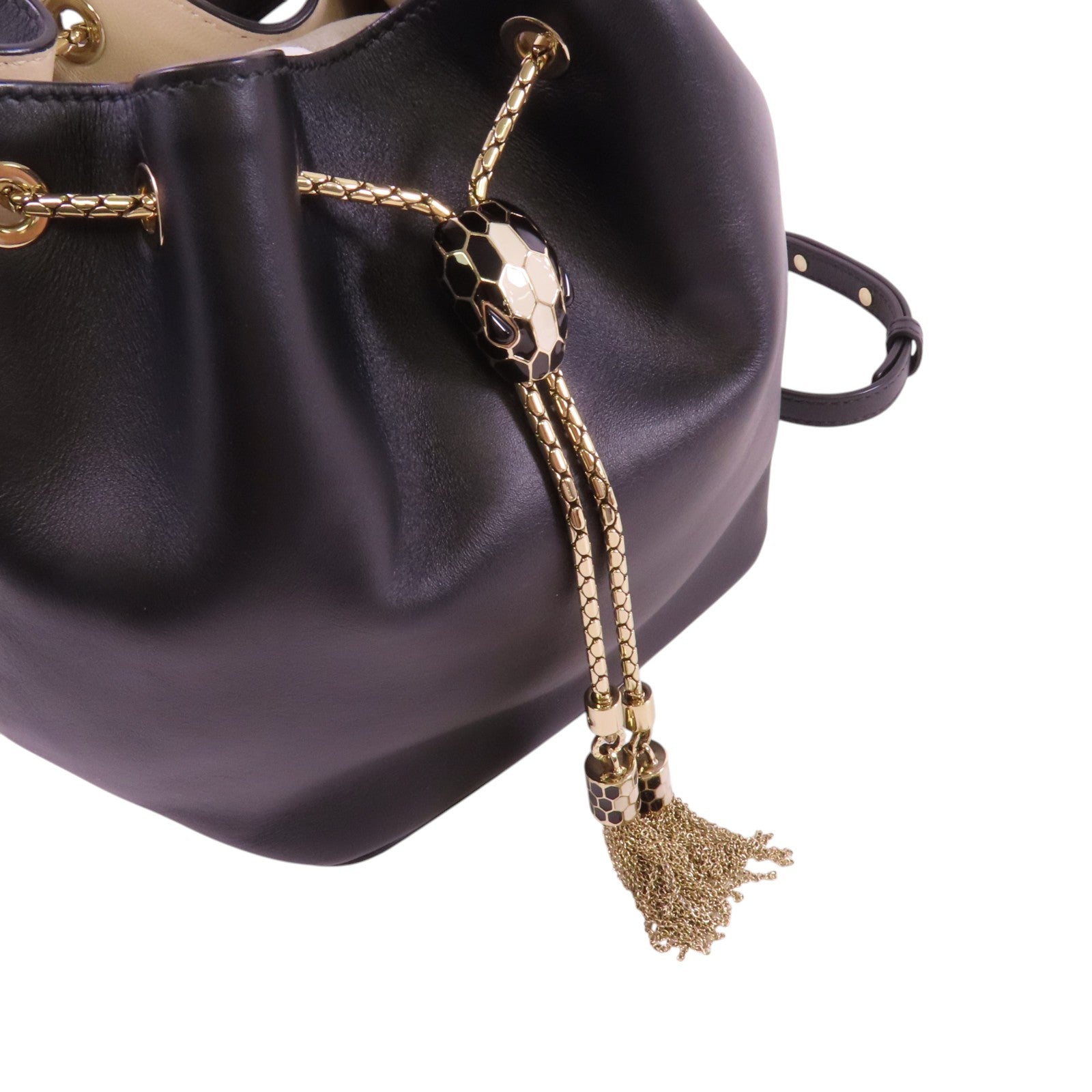 BVLGARI 牛皮皮革Chain Shoulder Bag金扣手挽肩背兩用袋