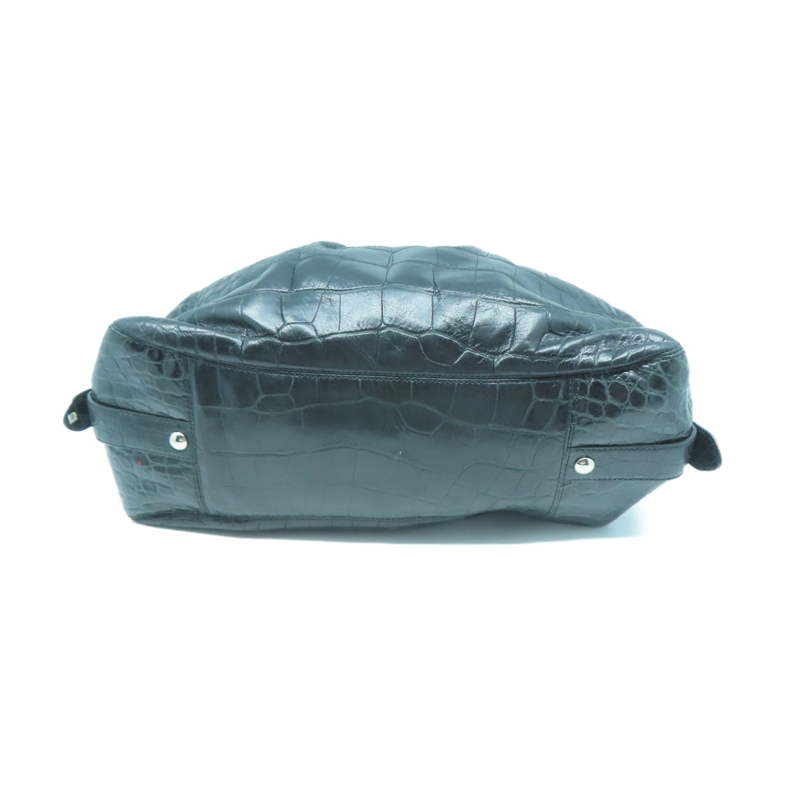 COACH 【激減優惠】牛皮皮革Shoulder Bag銀扣肩背袋黑色