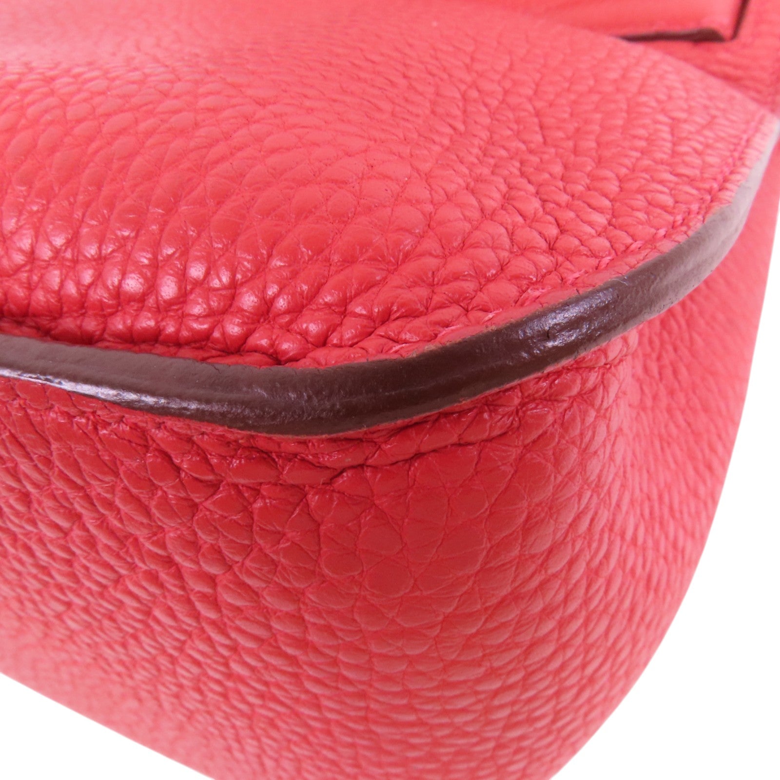 HERMES Clemence皮革Jypsiere 28銀扣肩背袋