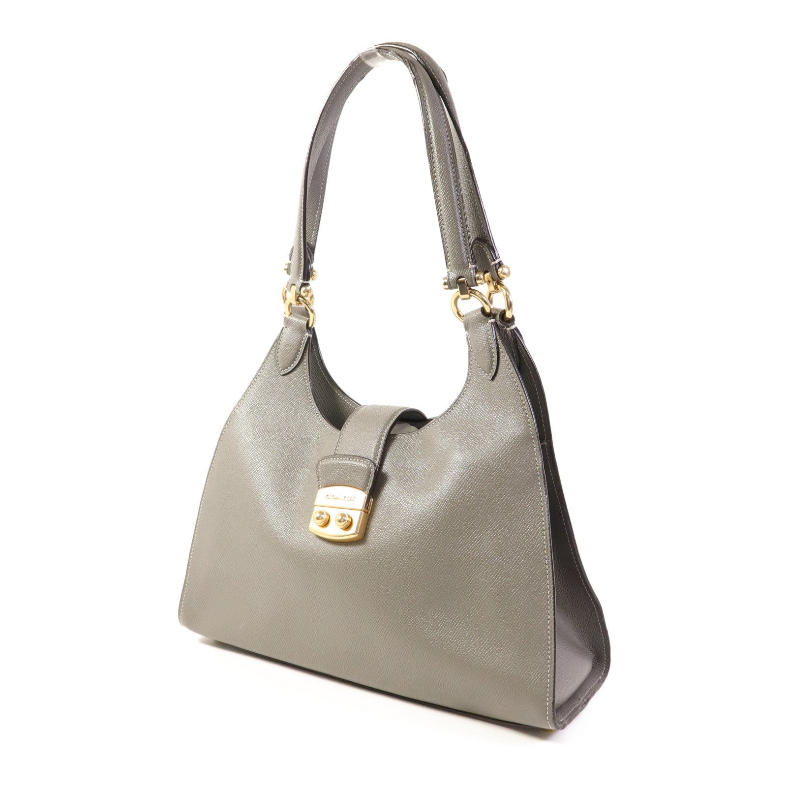 COACH 牛皮皮革Shoulder Bag金扣肩背袋