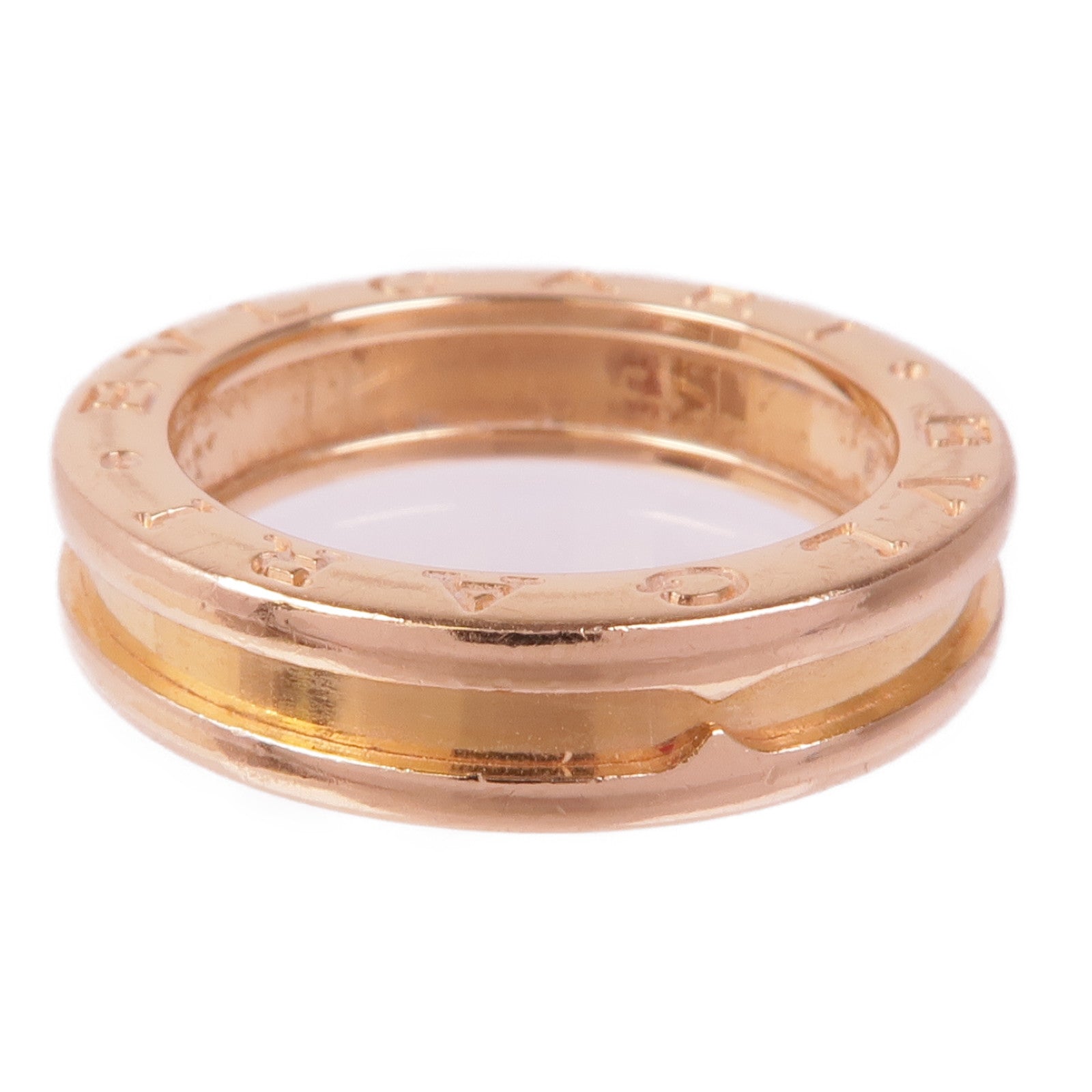 BVLGARI 18K玫瑰金B-zero1戒指Bvlgari#52/US#6