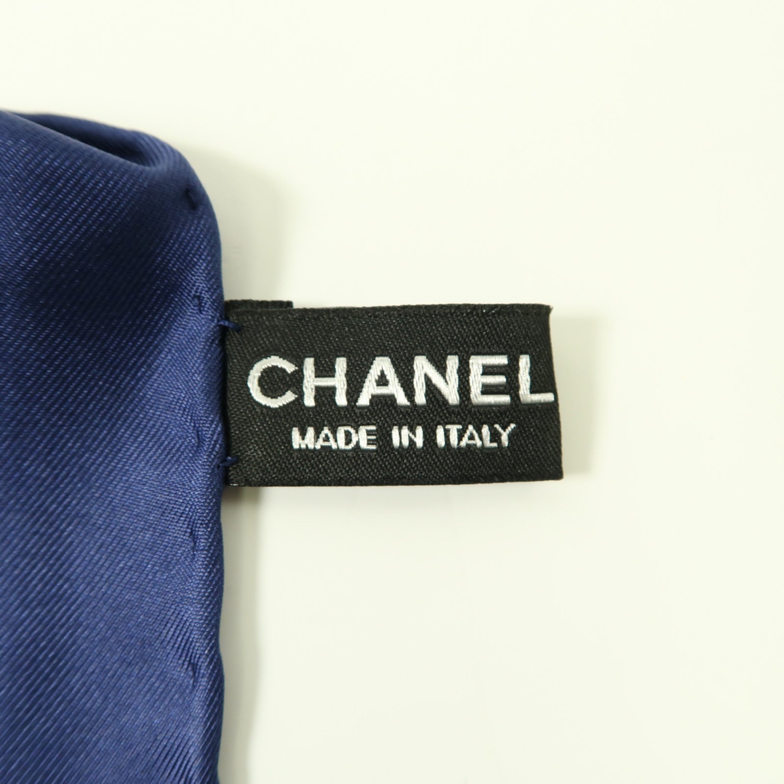 CHANEL 絲質Scarf絲巾深藍色