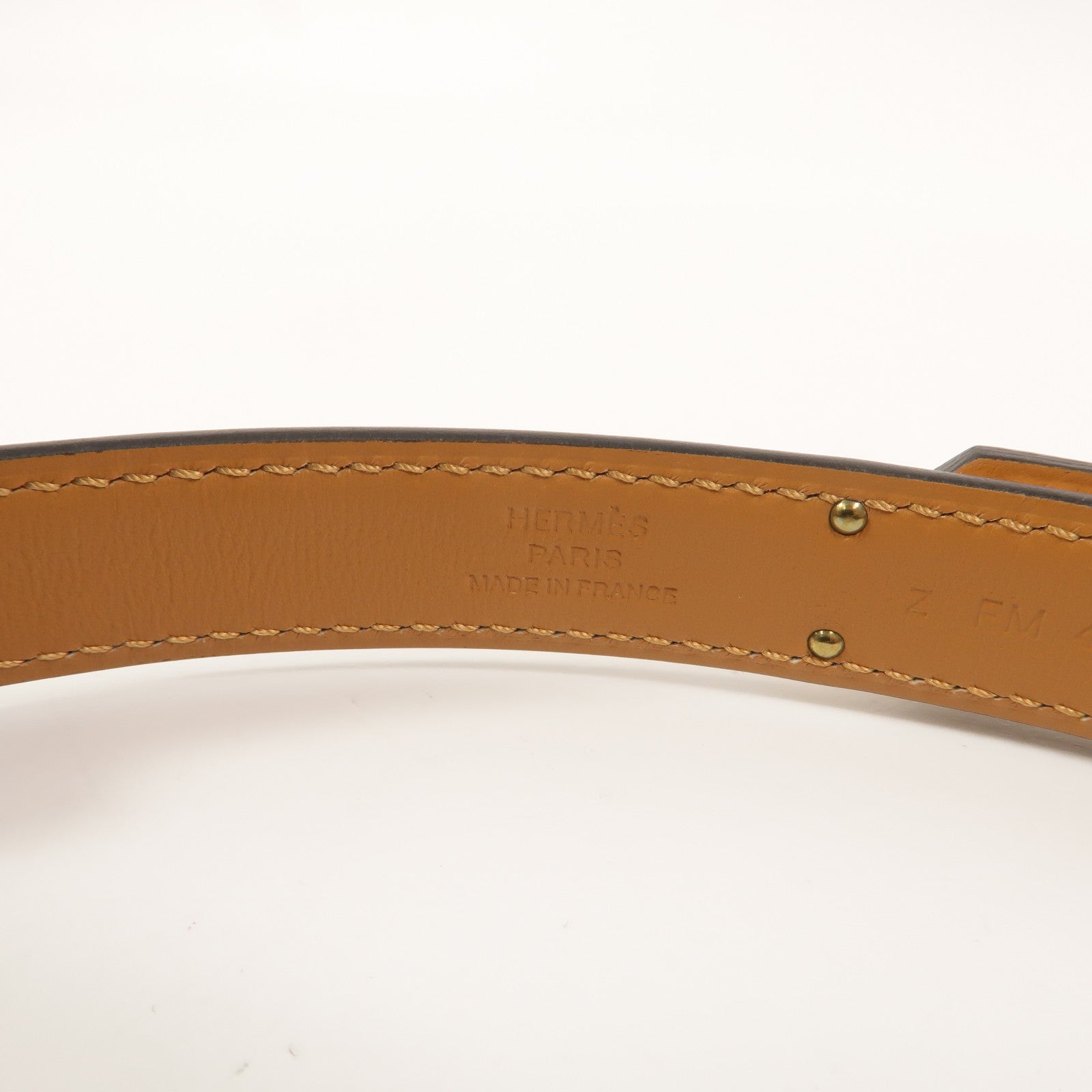 HERMES Epsom皮革Kelly Pocket 18 Belt皮帶Gold