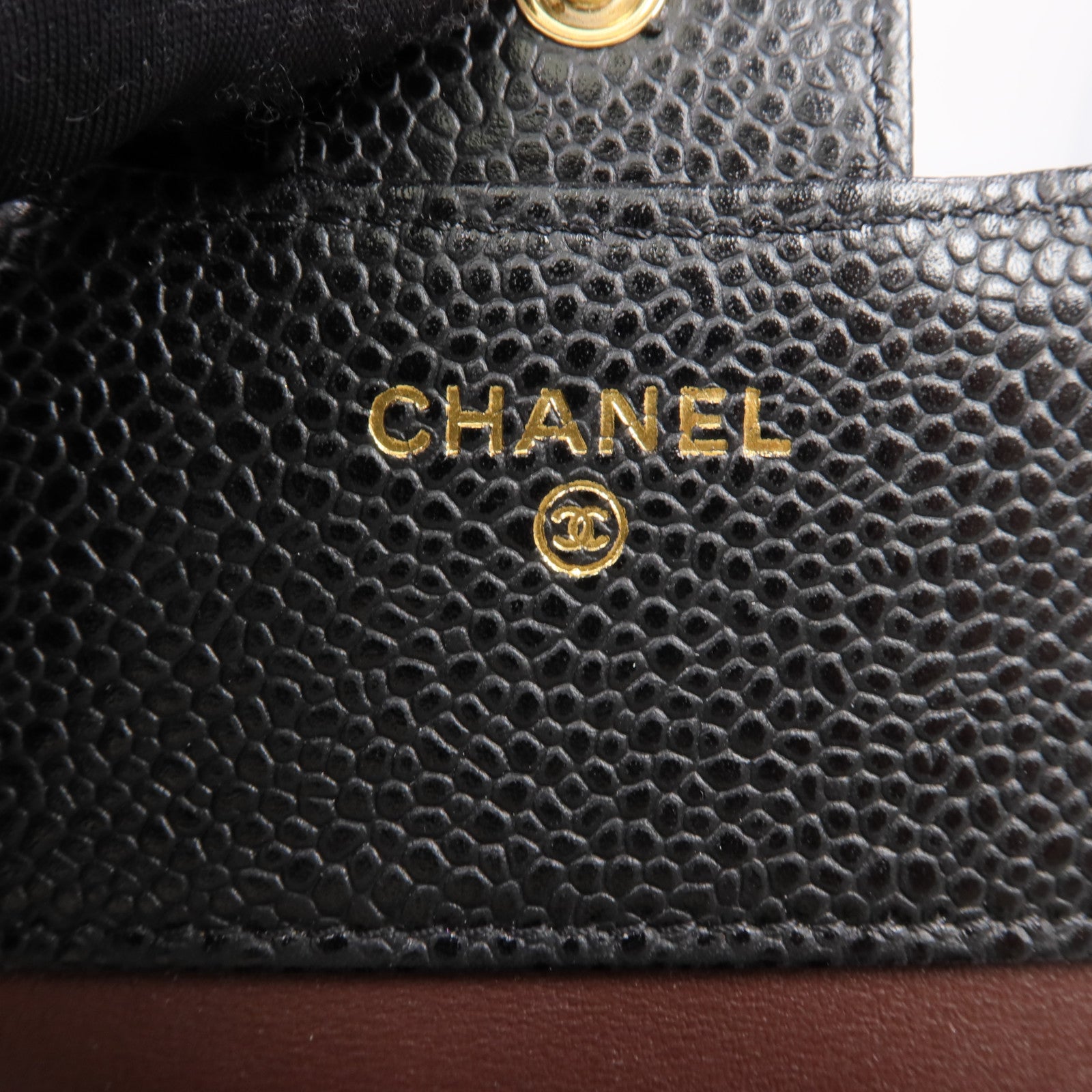 CHANEL 牛皮皮革Wallet金扣錢包