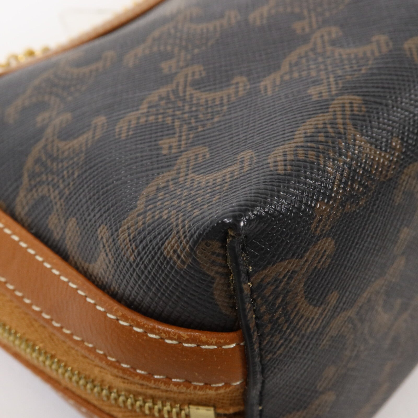 CELINE 塗層帆布Clutch With Chain鏈帶肩背袋