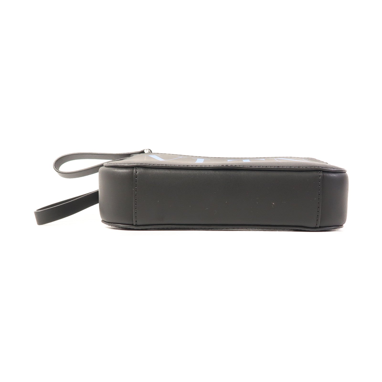 Valentino 皮革VLTN Zip Pouch Bag銀扣肩背袋