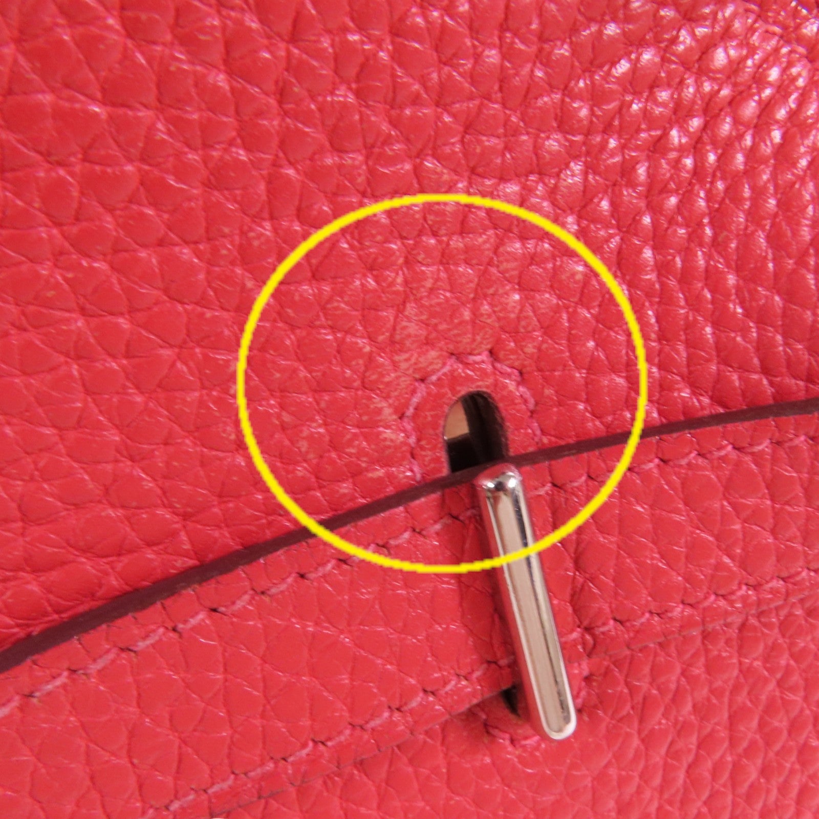 HERMES Clemence皮革Jypsiere 28銀扣肩背袋