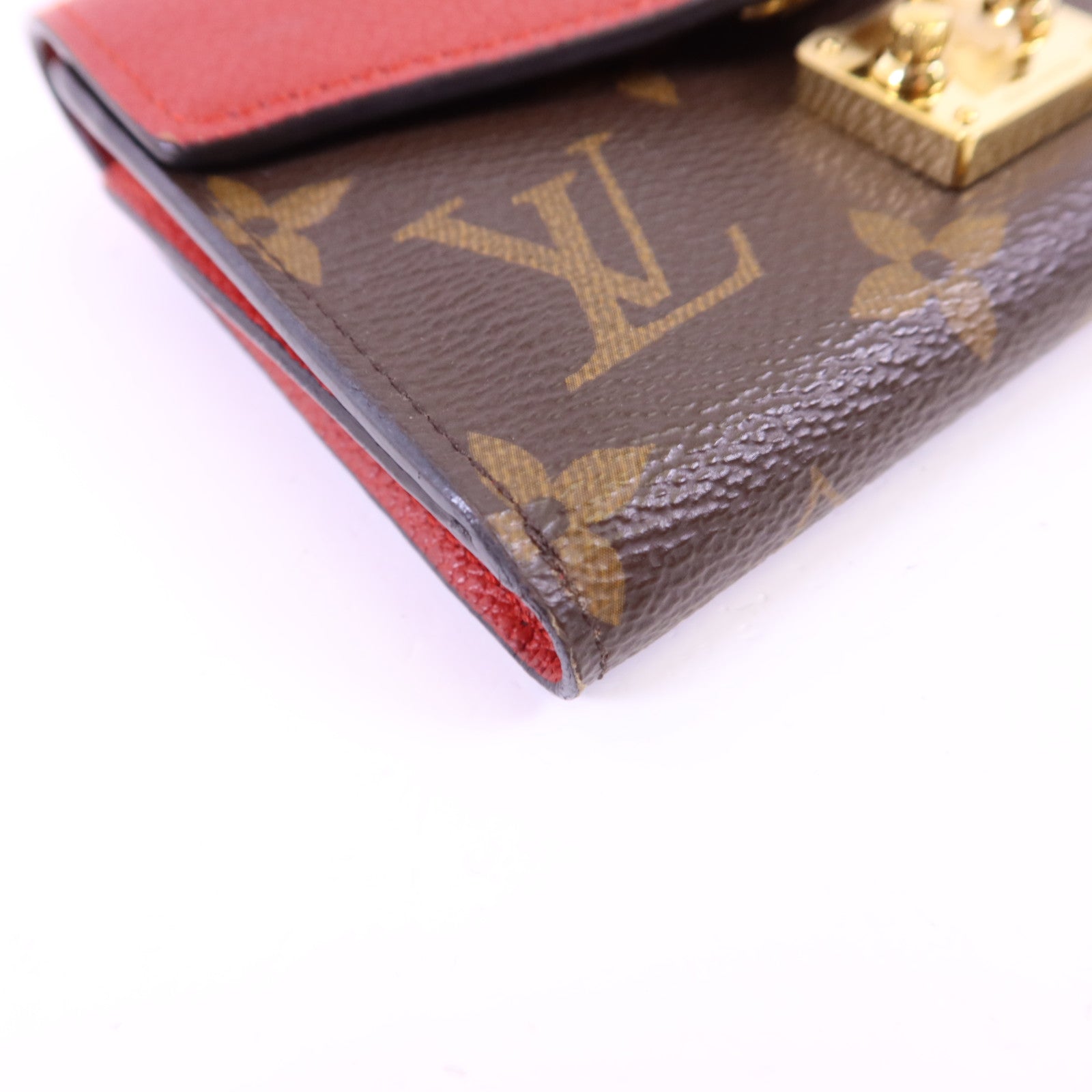 LOUIS VUITTON Monogram Pallas Compact Wallet金扣錢包