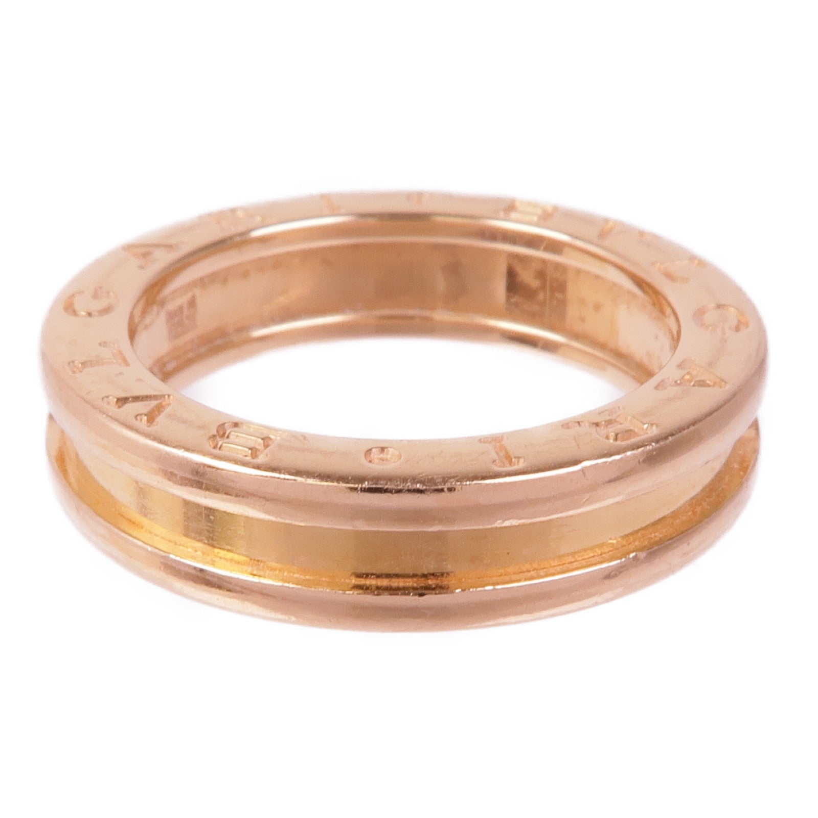 BVLGARI 18K玫瑰金B-zero1戒指Bvlgari#52/US#6