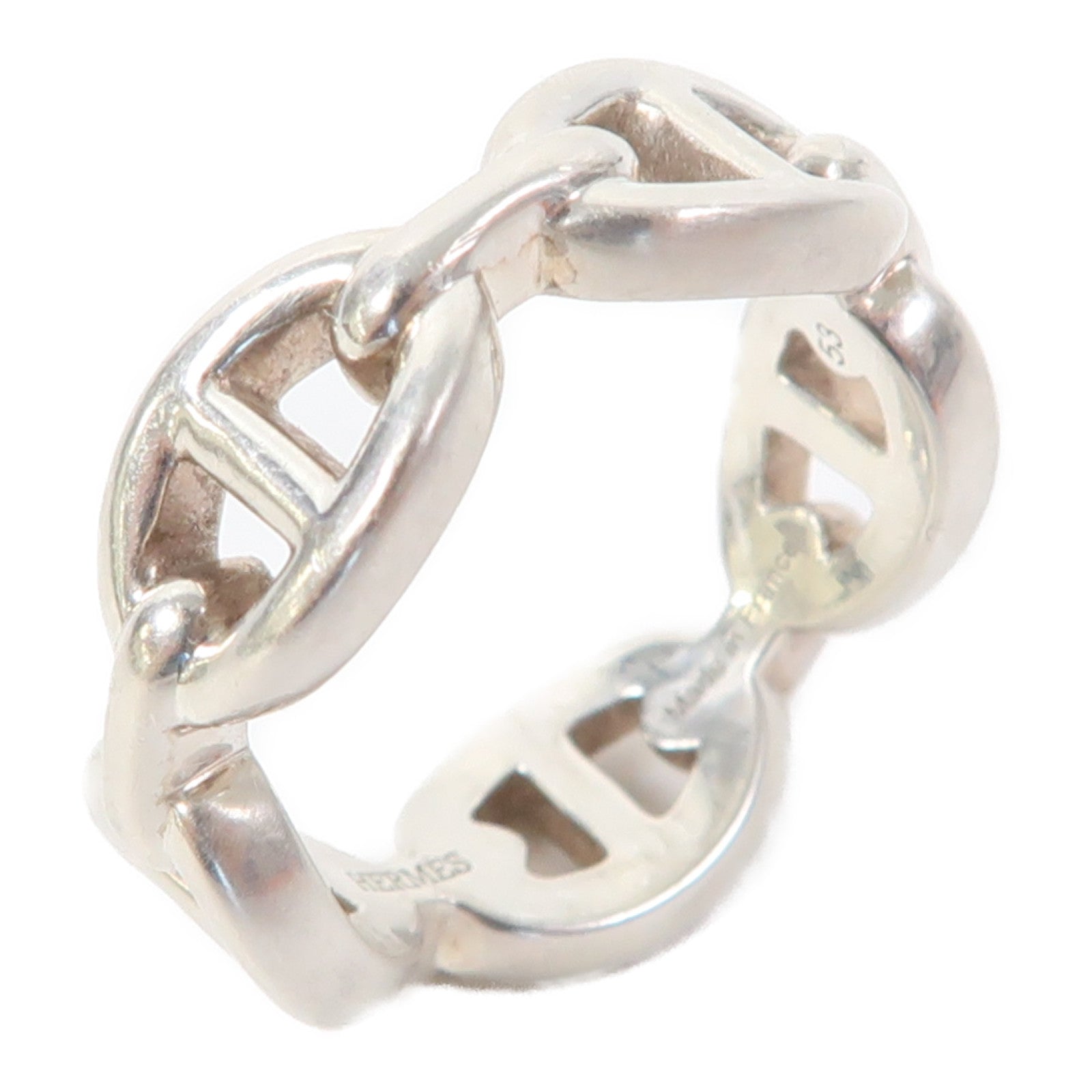 HERMES 925純銀Chain D'Ancre Ring戒指US#6.5