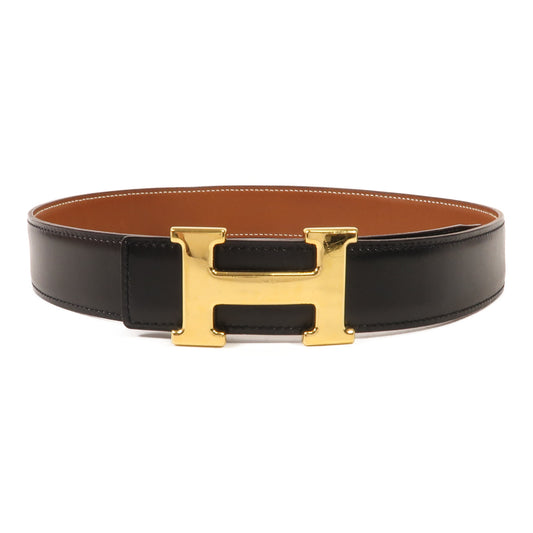 HERMES Box Calf皮革Constance Belt金扣皮帶