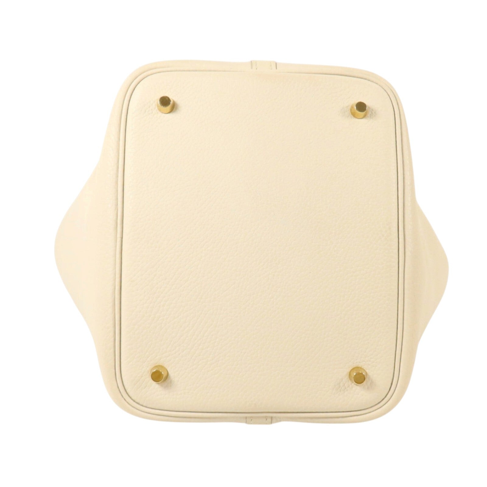 HERMES Clemence皮革Picotin MM金扣手挽袋Beton