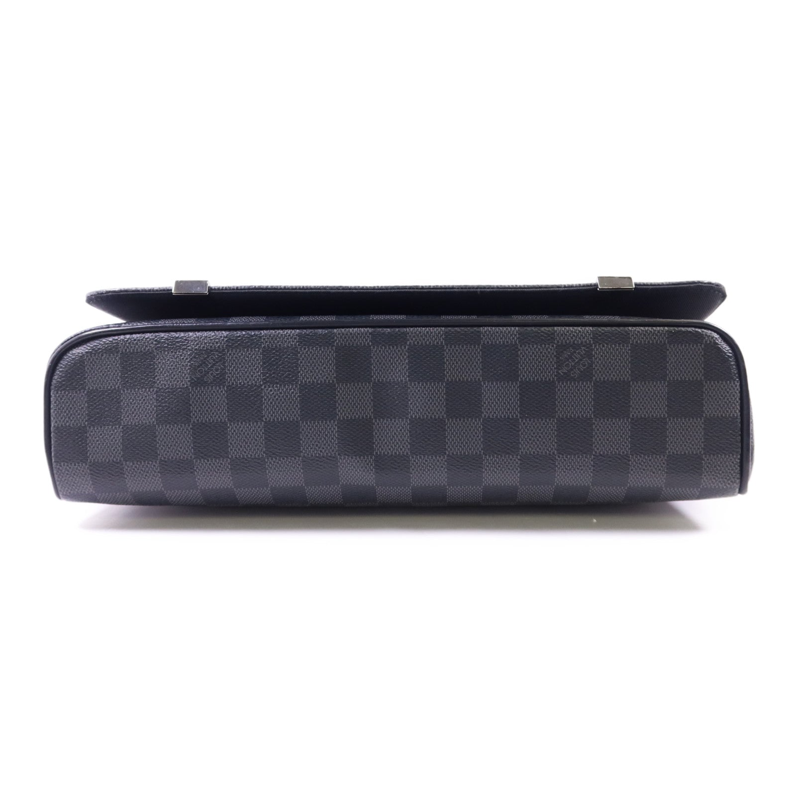 LOUIS VUITTON 【激減優惠】Damier Graphite District MM銀扣肩背袋