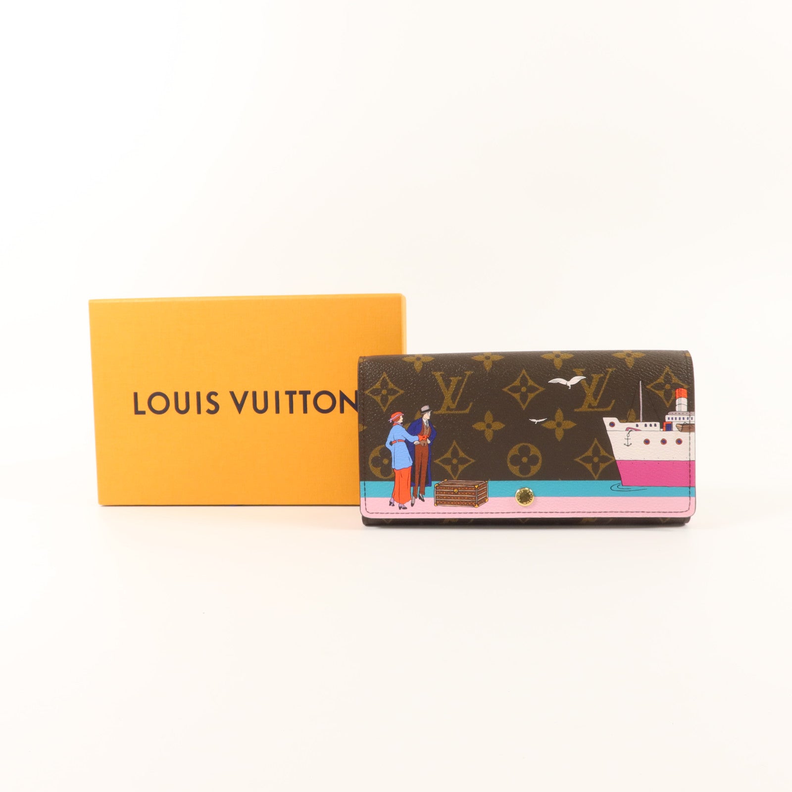LOUIS VUITTON Monogram Sarah Wallet金扣長錢包