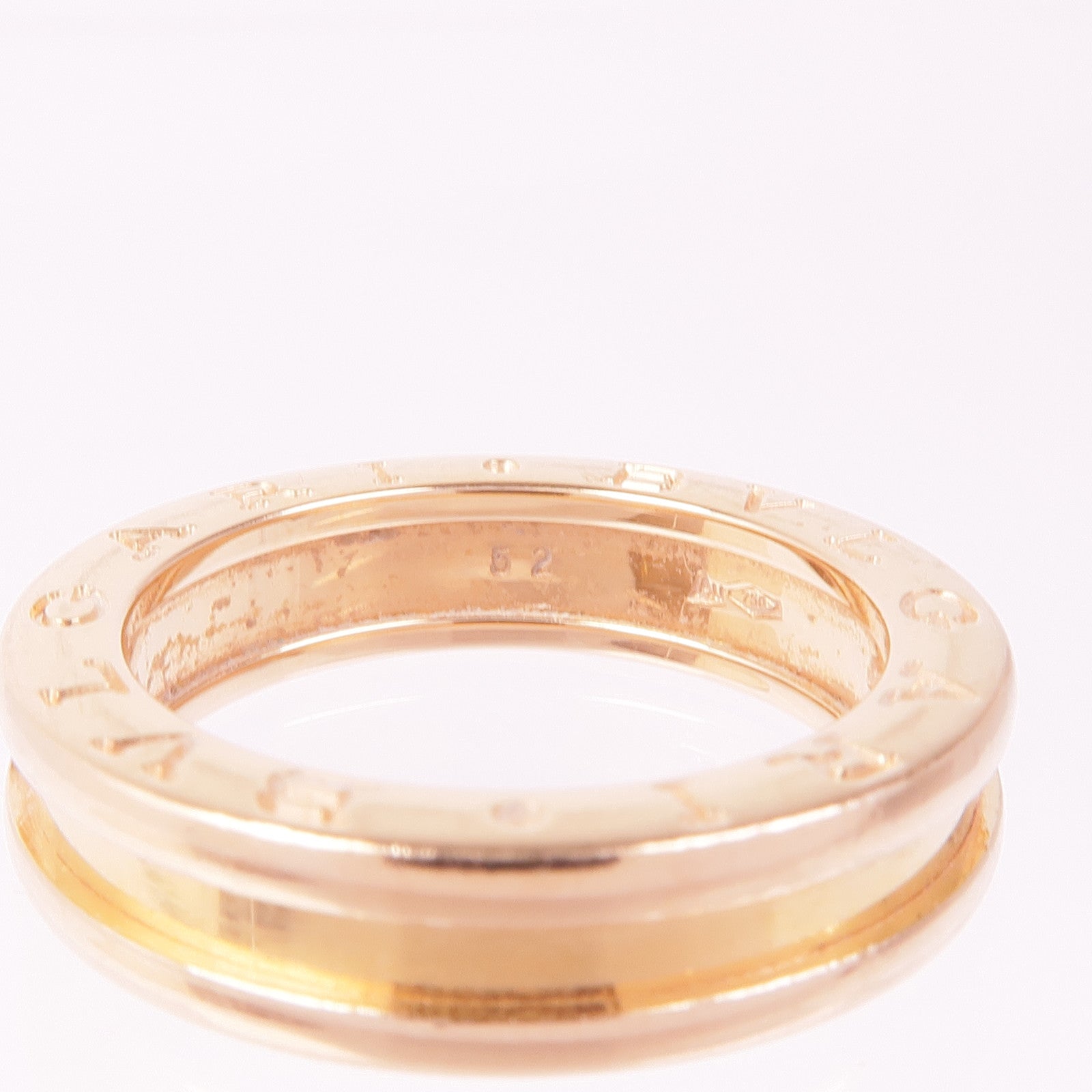 BVLGARI 18K玫瑰金B-zero1戒指Bvlgari#52/US#6