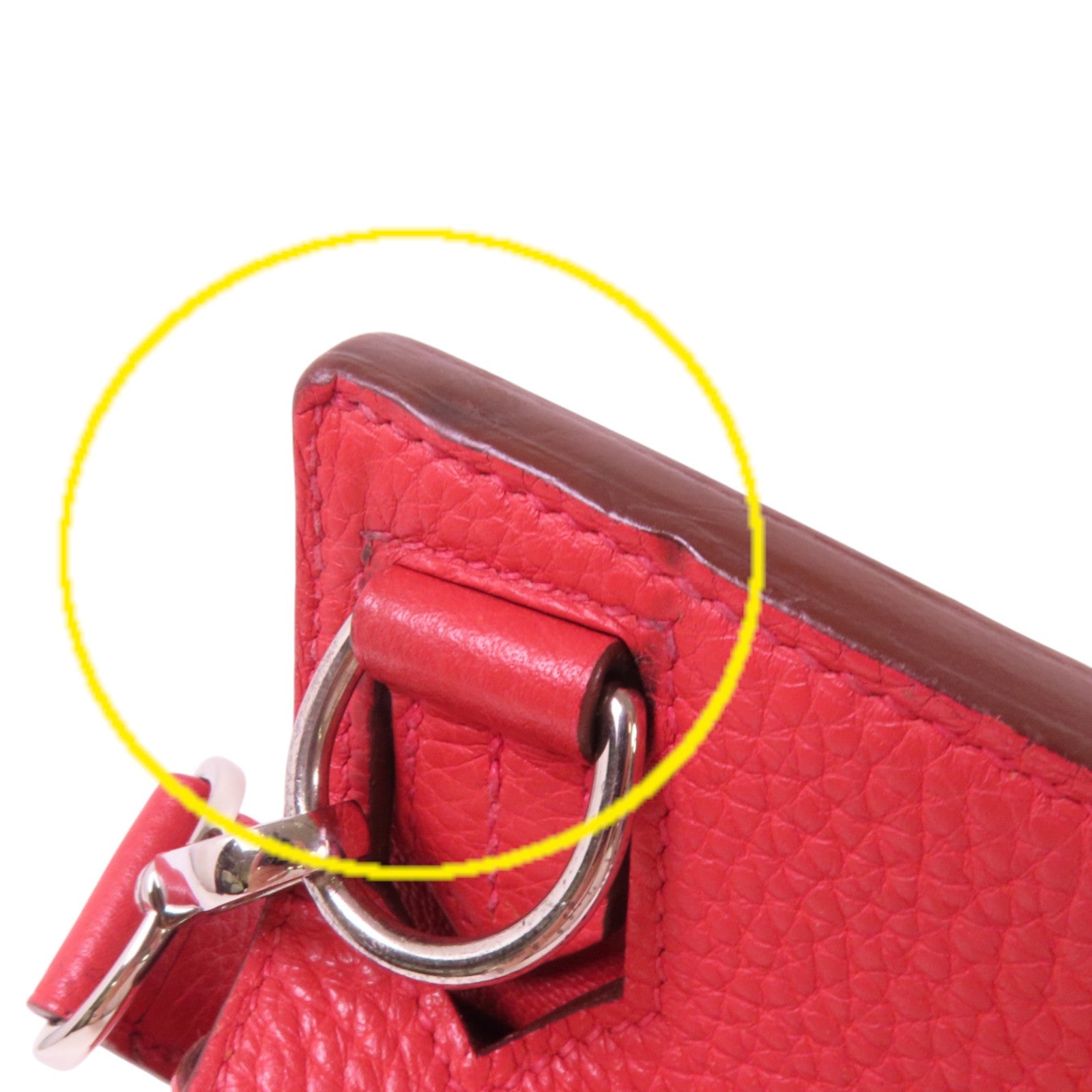 HERMES Clemence皮革Jypsiere 28銀扣肩背袋