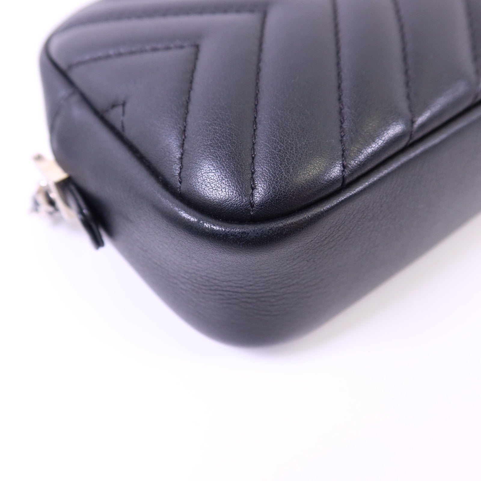CHANEL 【激減優惠】羊皮皮革Shoulder Bag銀扣鏈帶肩背袋