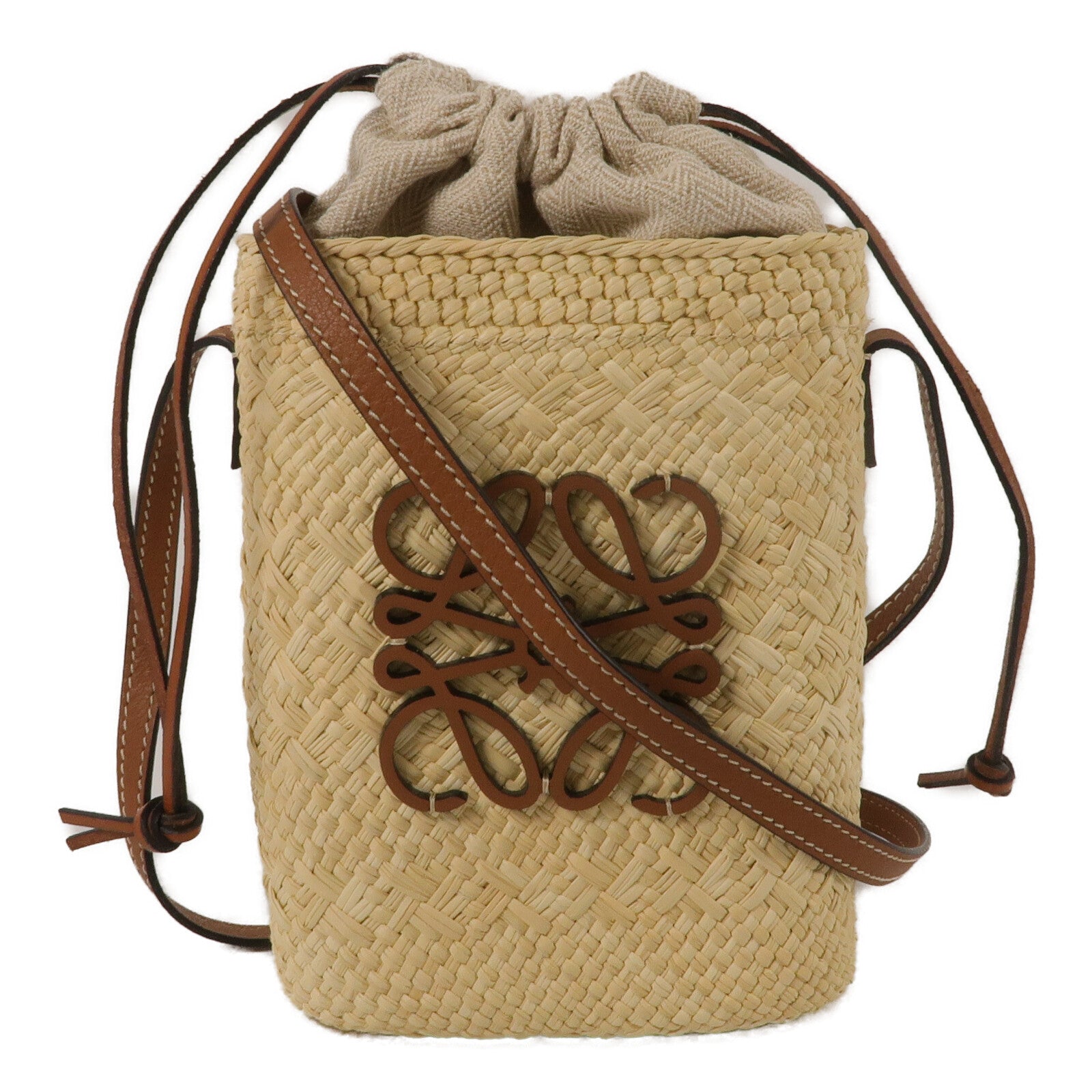 LOEWE Iraca Palm Square Pocket肩背袋