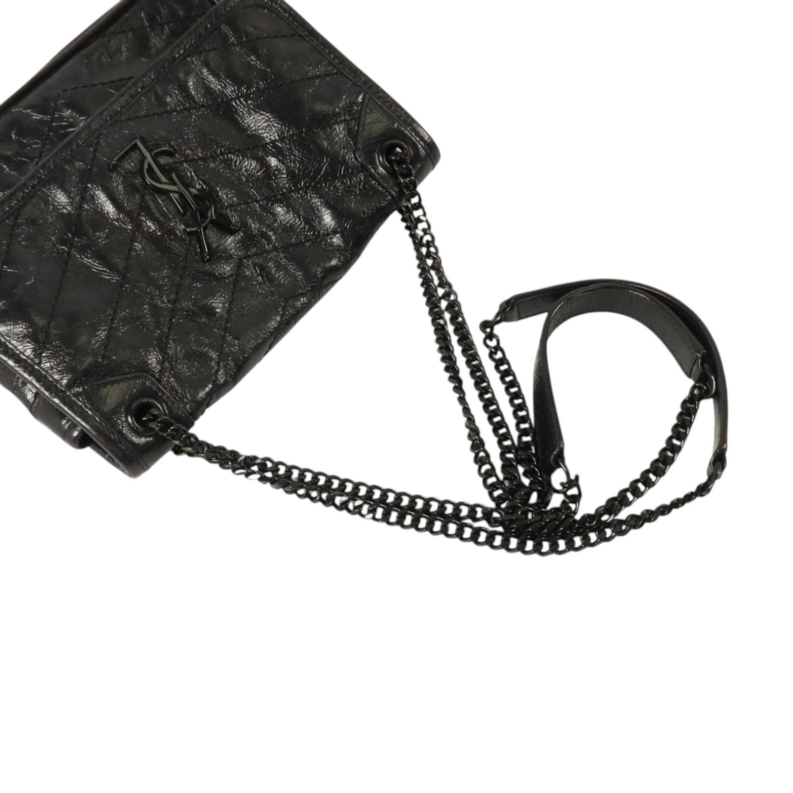 SAINT LAURENT 牛皮皮革Niki Baby銀扣鏈帶肩背袋