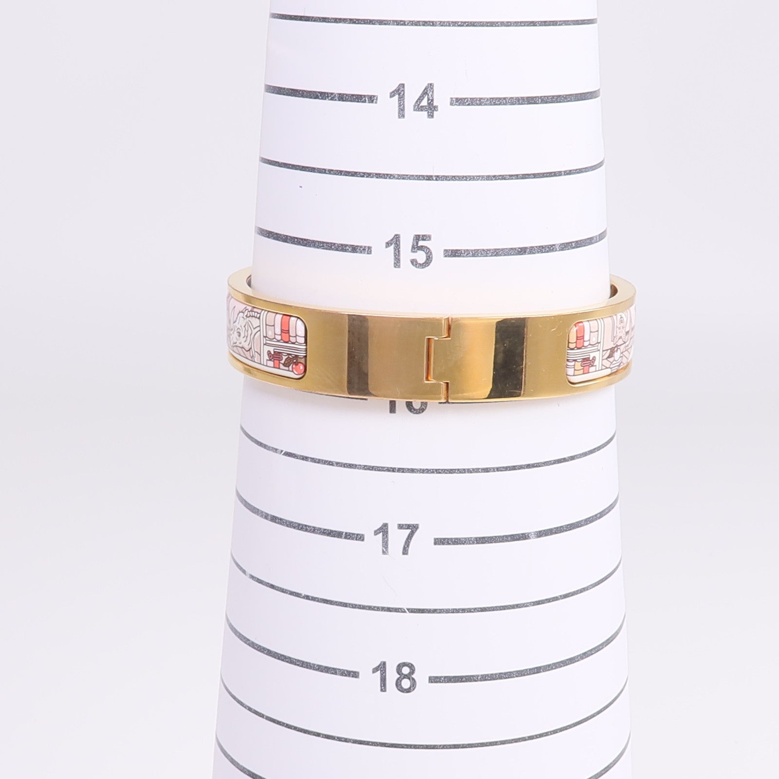 HERMES 金屬/琺瑯Clic H Bracelet金扣手帶