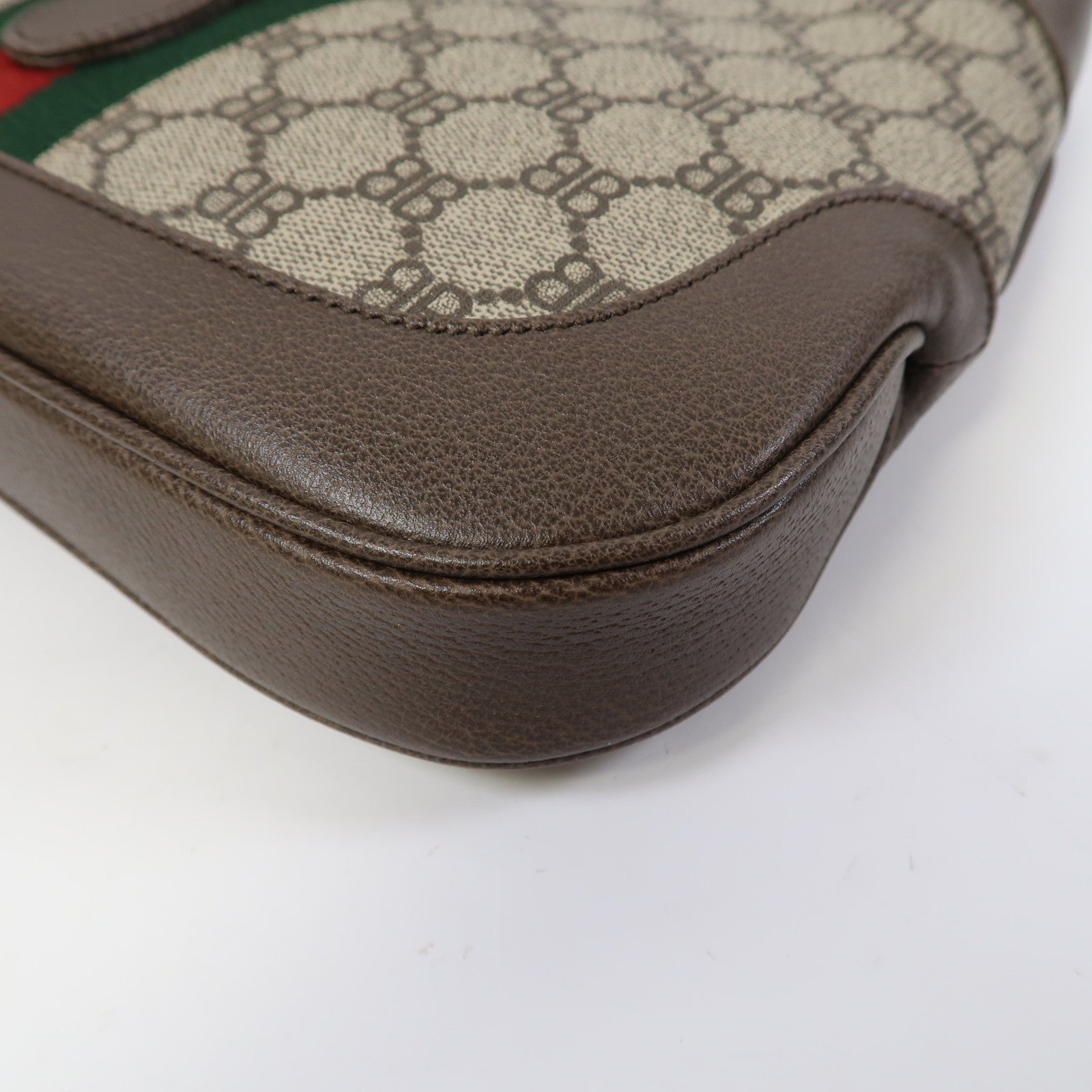 BALENCIAGA 塗層帆布Balenciaga X Gucci Jackie 1961 Small Hobo Bag金扣肩背袋啡色