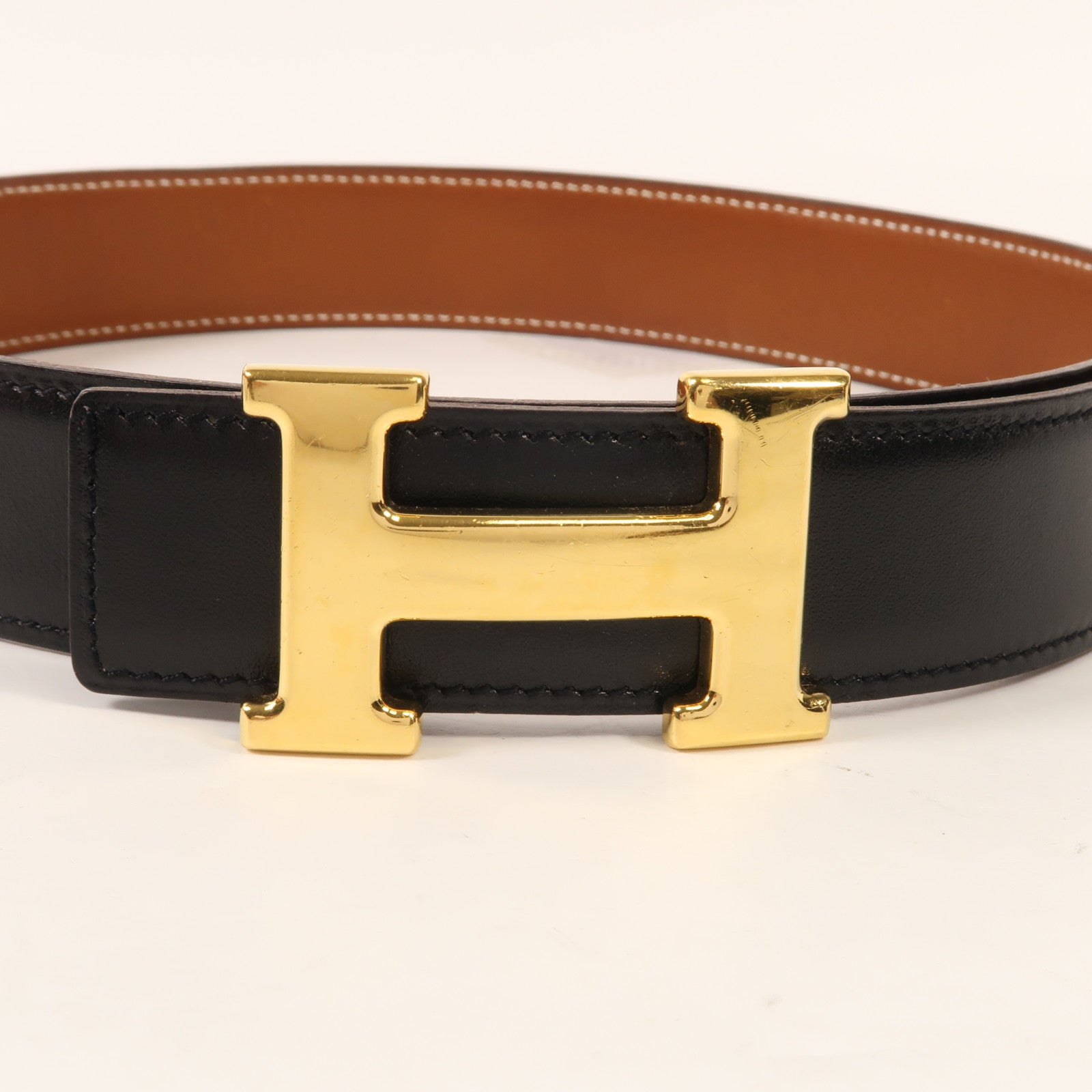 HERMES Box Calf皮革Constance Belt金扣皮帶