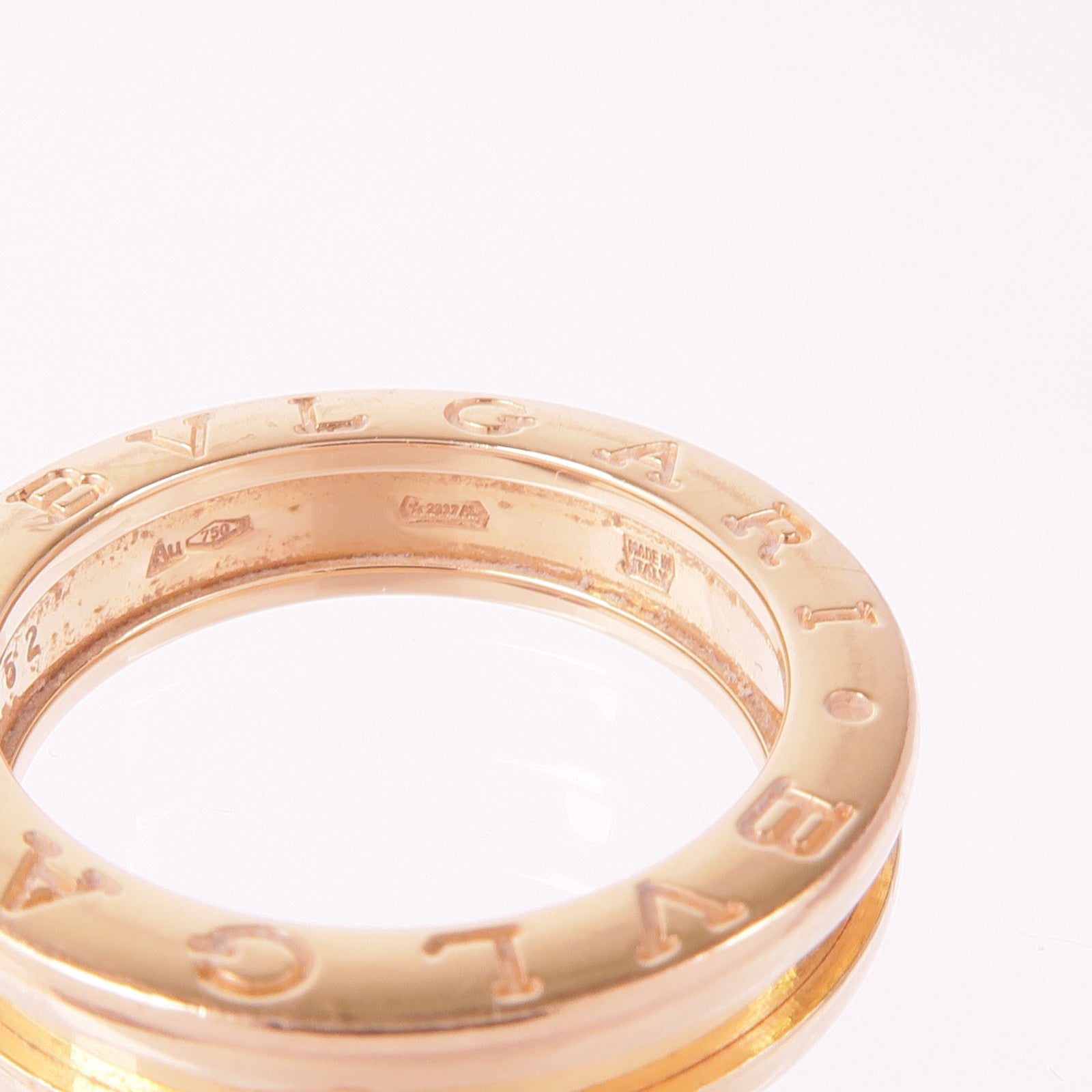 BVLGARI 18K玫瑰金B-zero1戒指Bvlgari#52/US#6