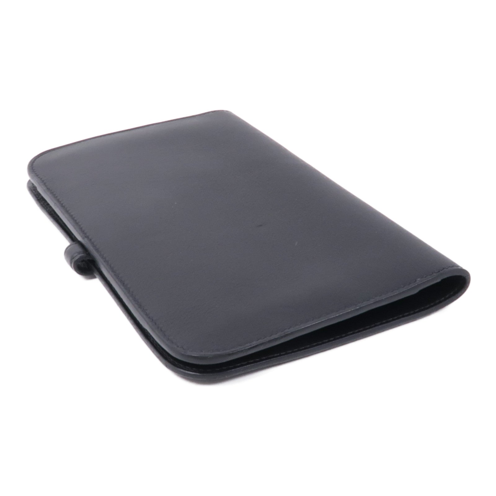 HERMES Swift皮革Dogon Long Wallet金扣長錢包Noir