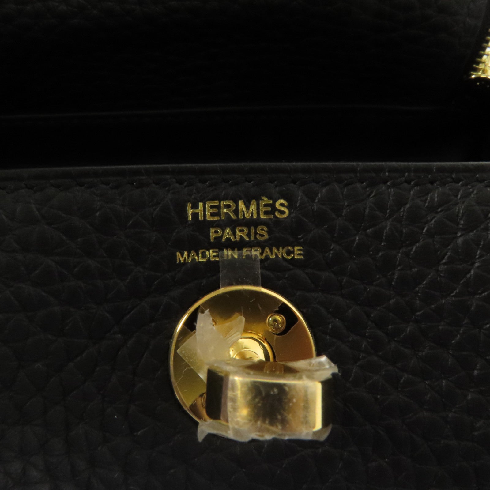 HERMES Clemence皮革Mini Lindy金扣手挽肩背兩用袋Noir