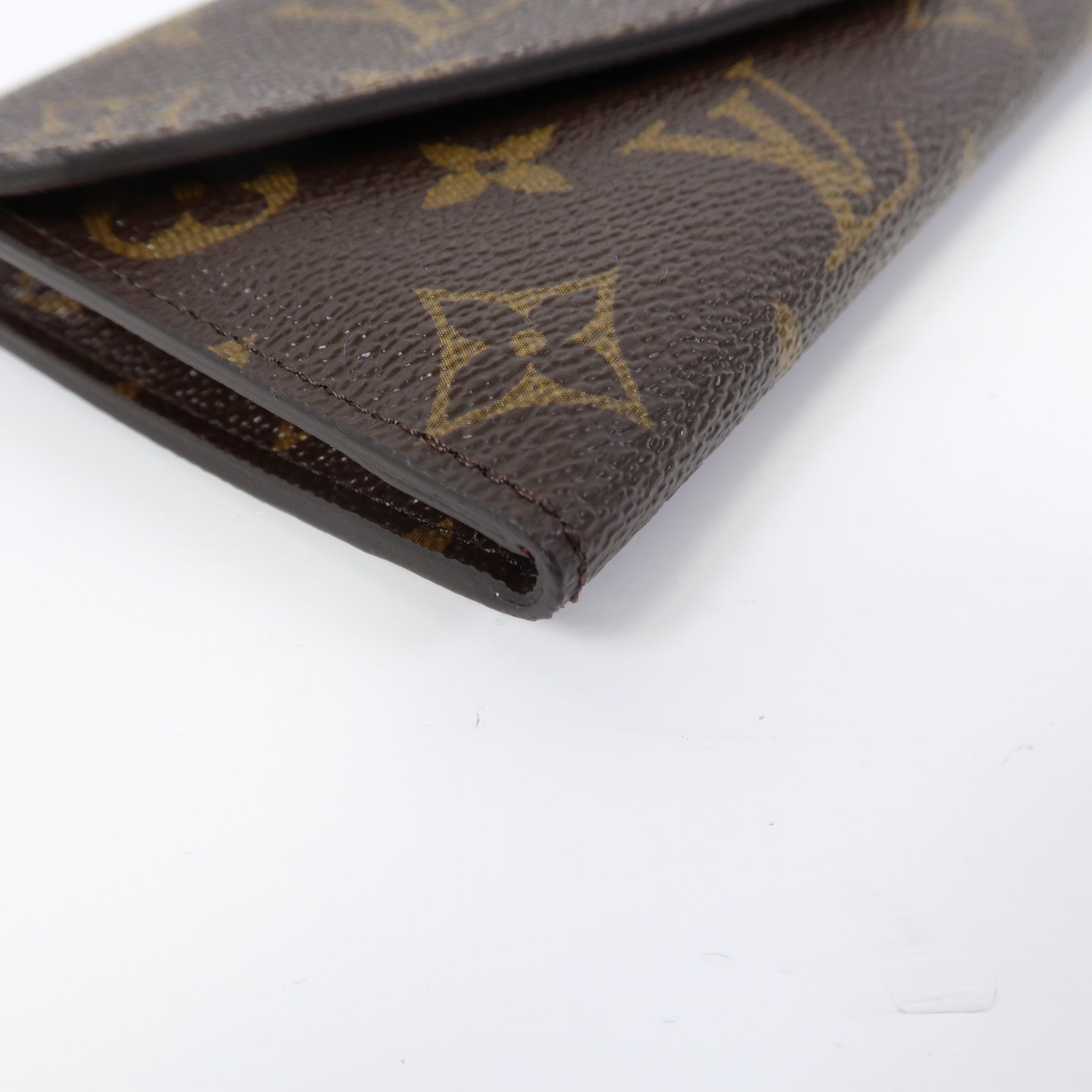 LOUIS VUITTON Monogram Emilie Wallet金扣長錢包啡色