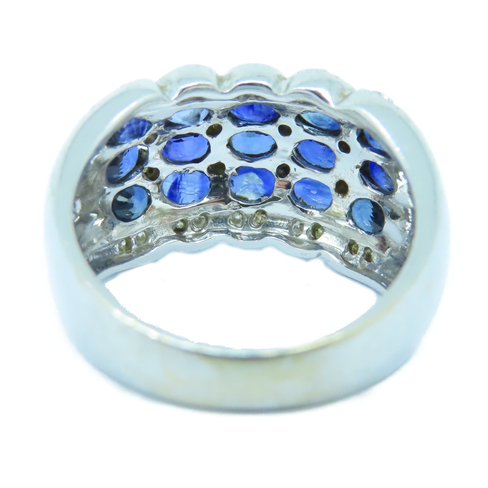 JEWELRY 【激減優惠】18K白金Sapphire Diamond Ring鑽石/藍寶石戒指US#7