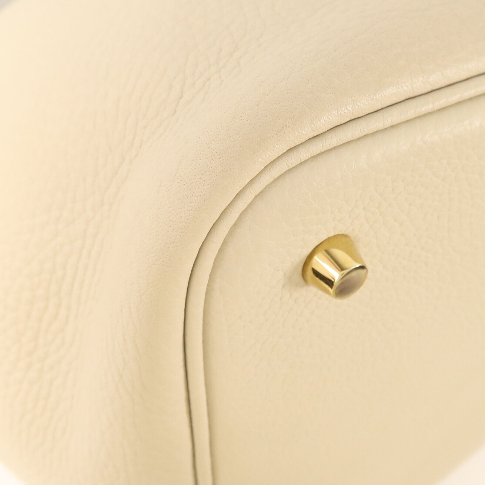 HERMES Clemence皮革Picotin MM金扣手挽袋Beton