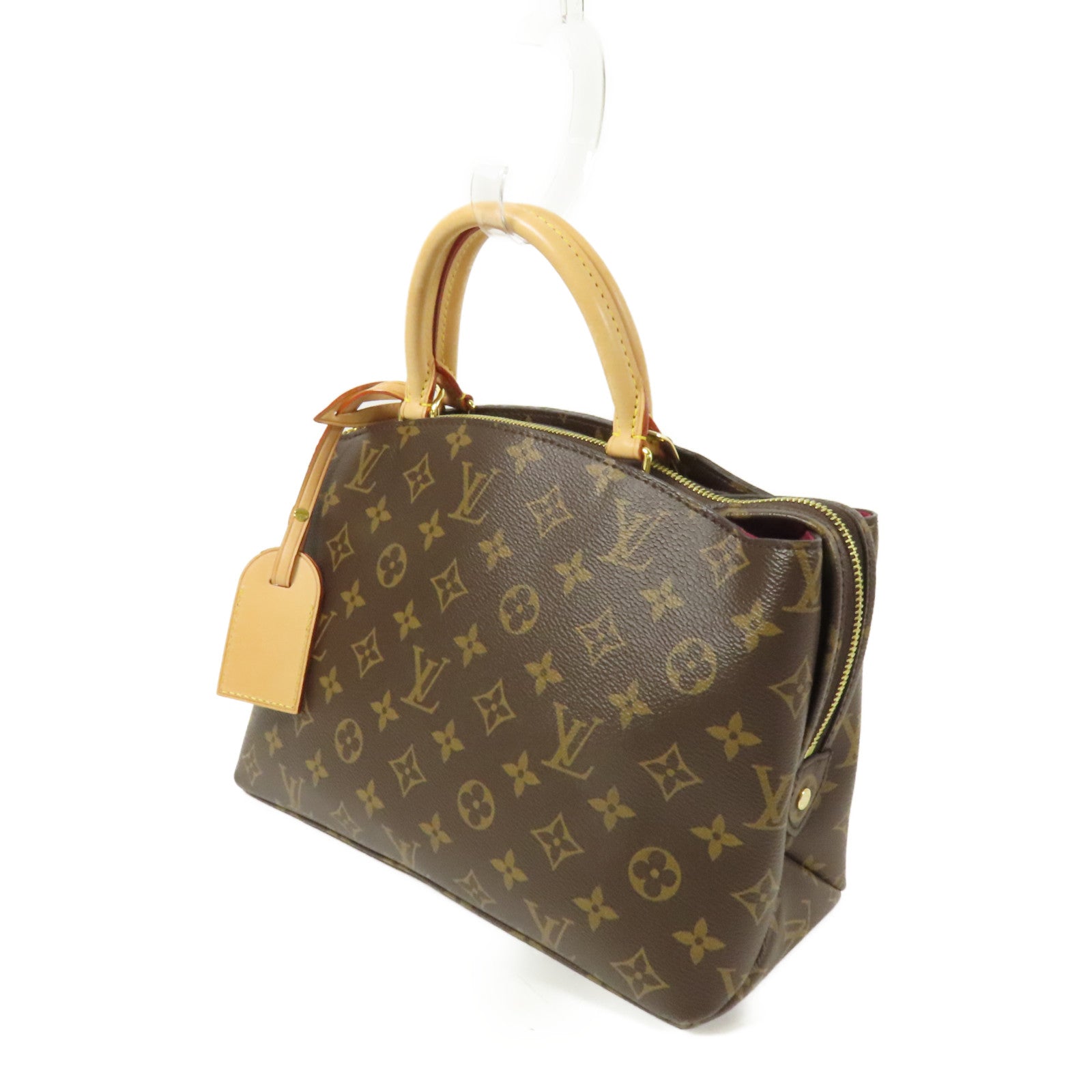 LOUIS VUITTON Monogram Petit Palais金扣手挽肩背兩用袋棕色
