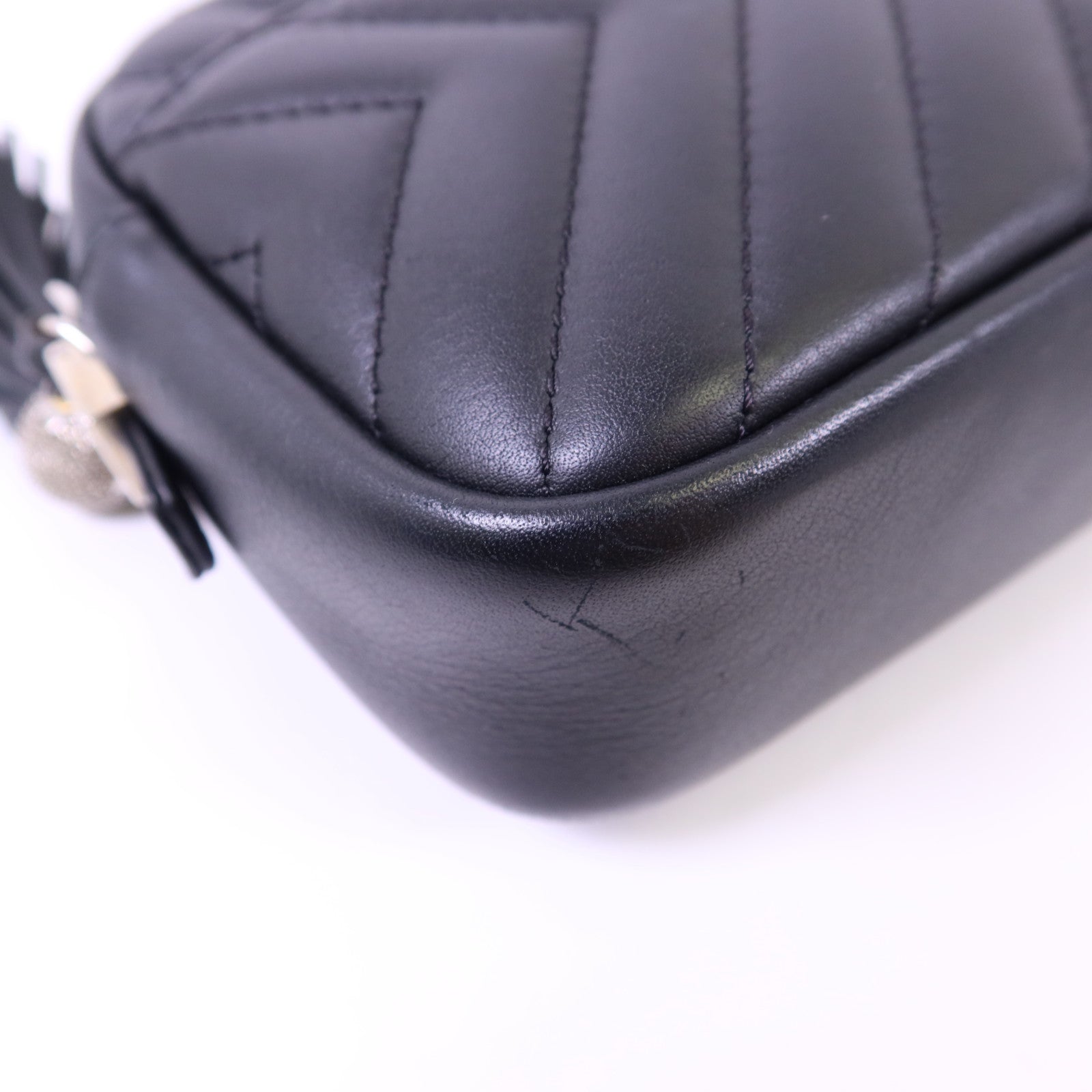 CHANEL 【激減優惠】羊皮皮革Shoulder Bag銀扣鏈帶肩背袋
