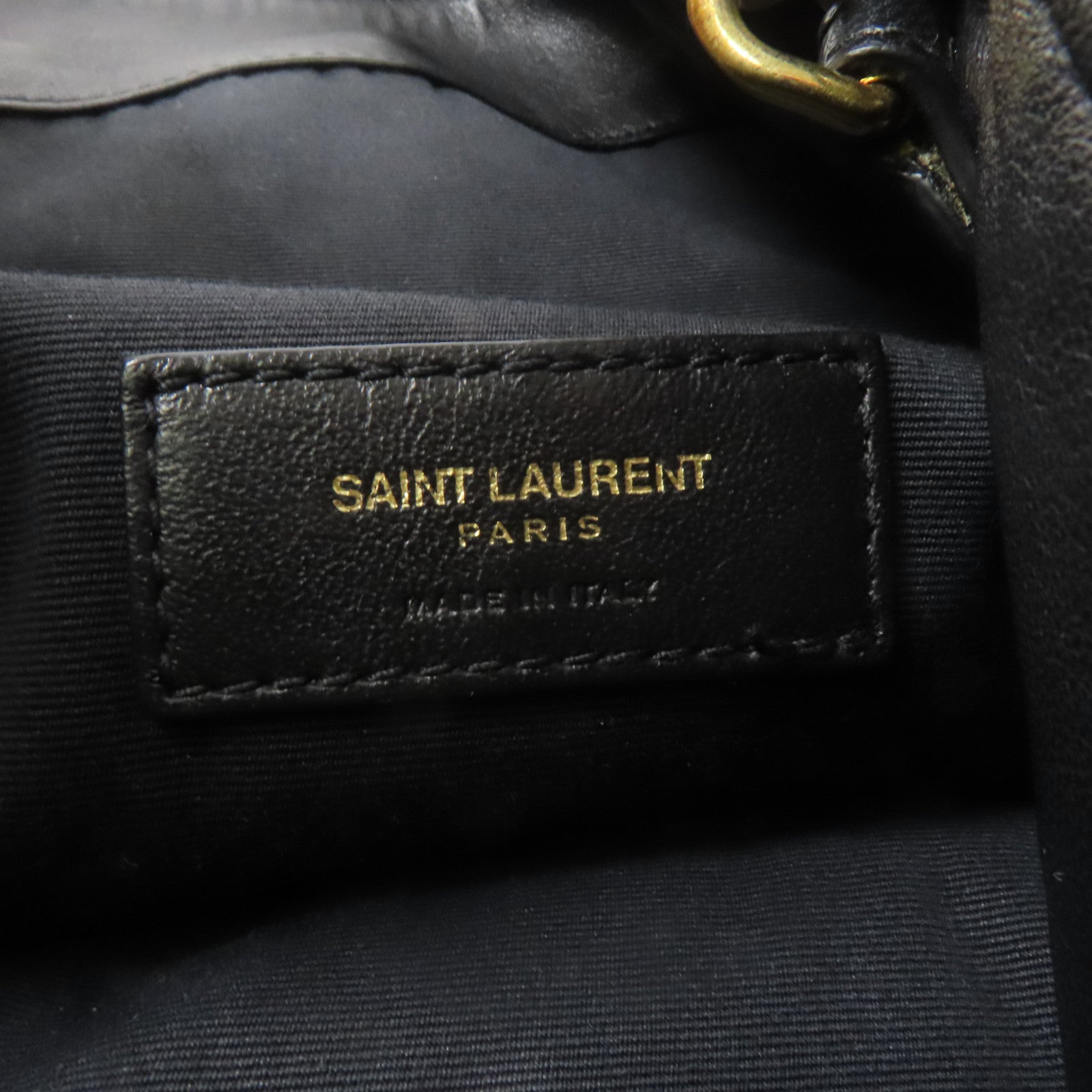 SAINT LAURENT 羊皮皮革Shoulder Bag金扣肩背袋黑色