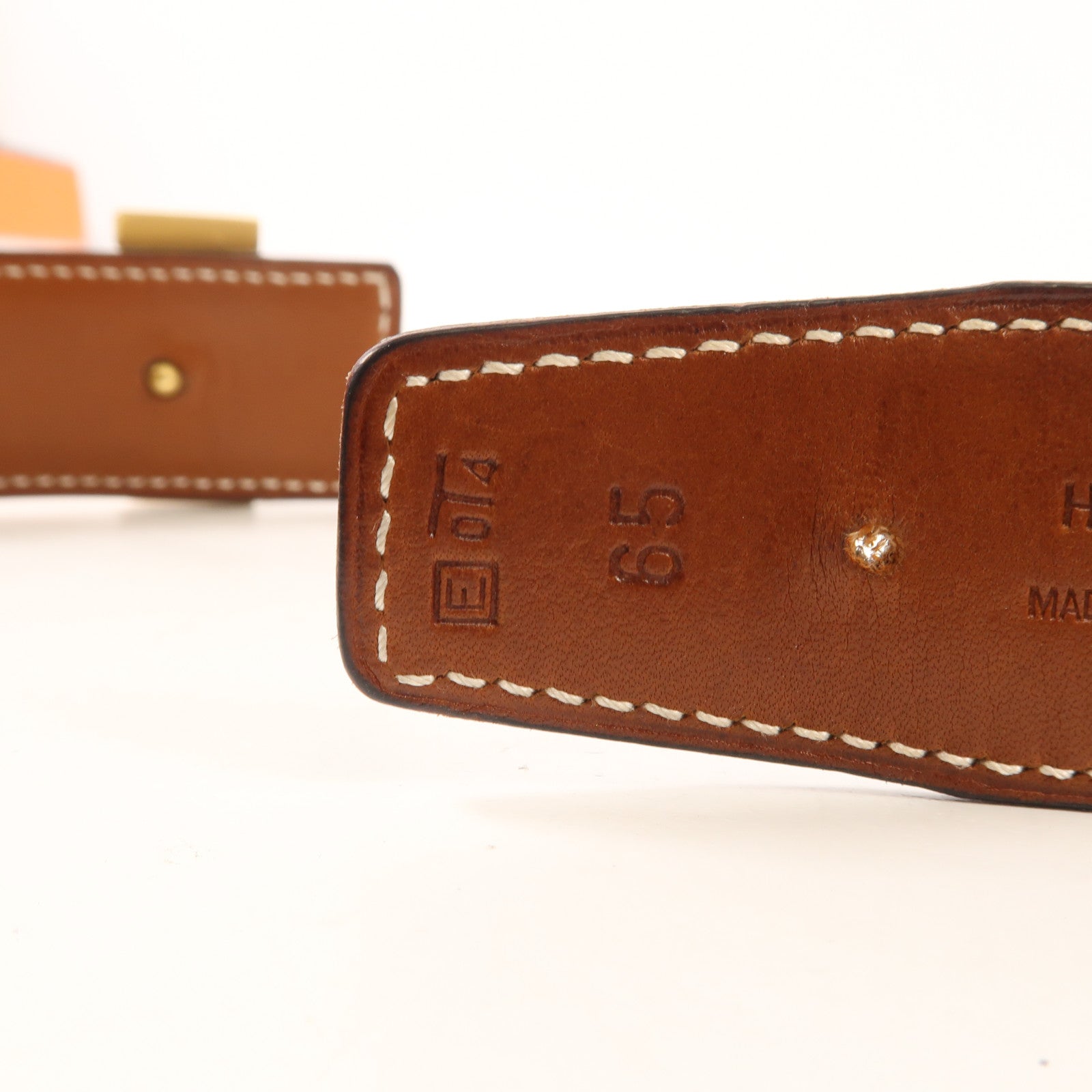HERMES Box Calf皮革Constance Belt金扣皮帶