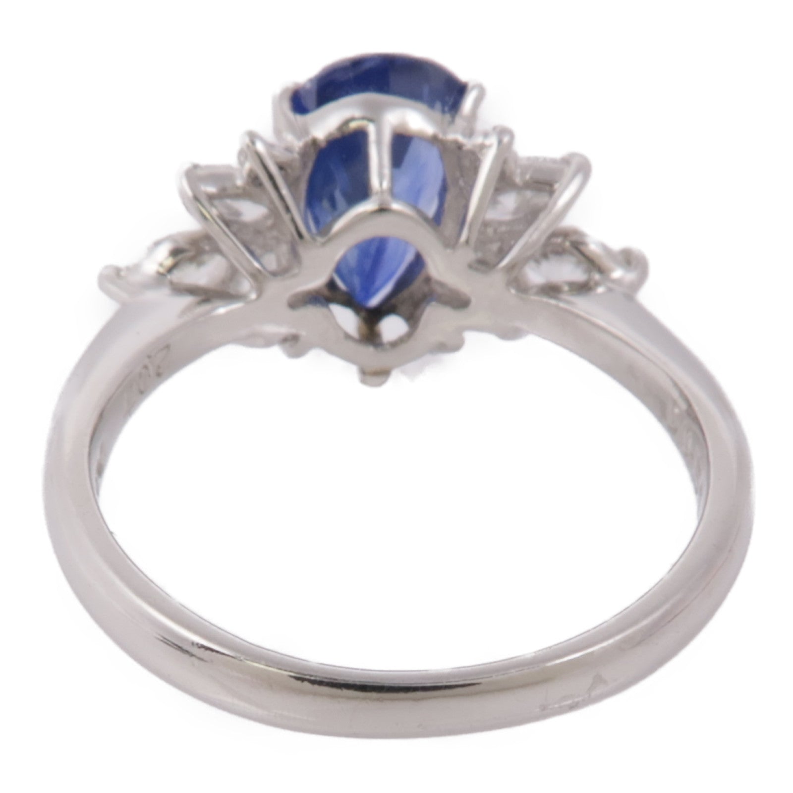 JEWELRY PT900鉑金Sapphire Diamond Ring鑽石/藍寶石戒指US#6