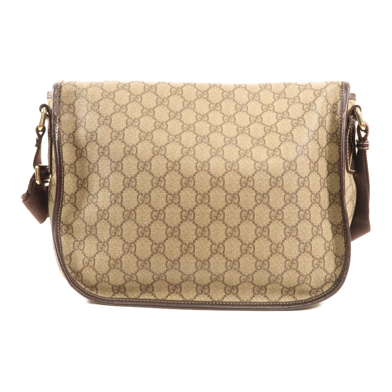 GUCCI 塗層帆布Shoulder Bag金扣肩背袋