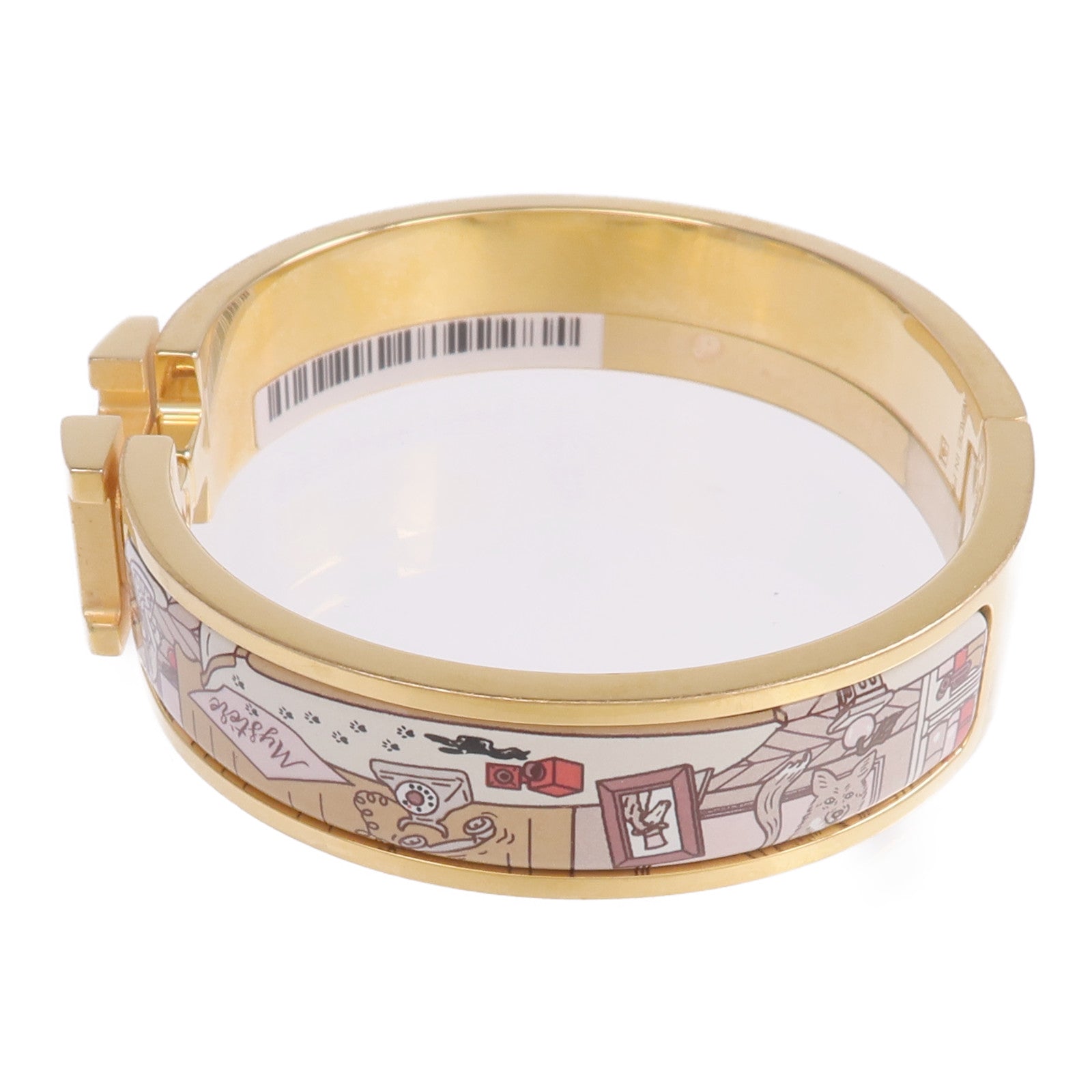 HERMES 金屬/琺瑯Clic H Bracelet金扣手帶